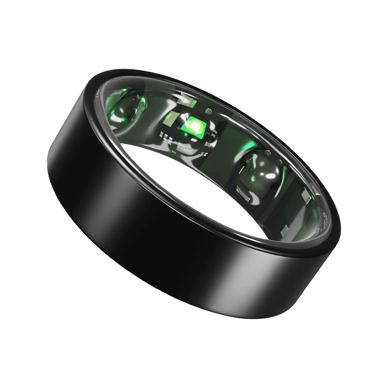 GABIT GSR01 Smart Ring 30+ Workout Modes & Holistic Health Tracking (Size 14, Titanium Build, Matte Black)