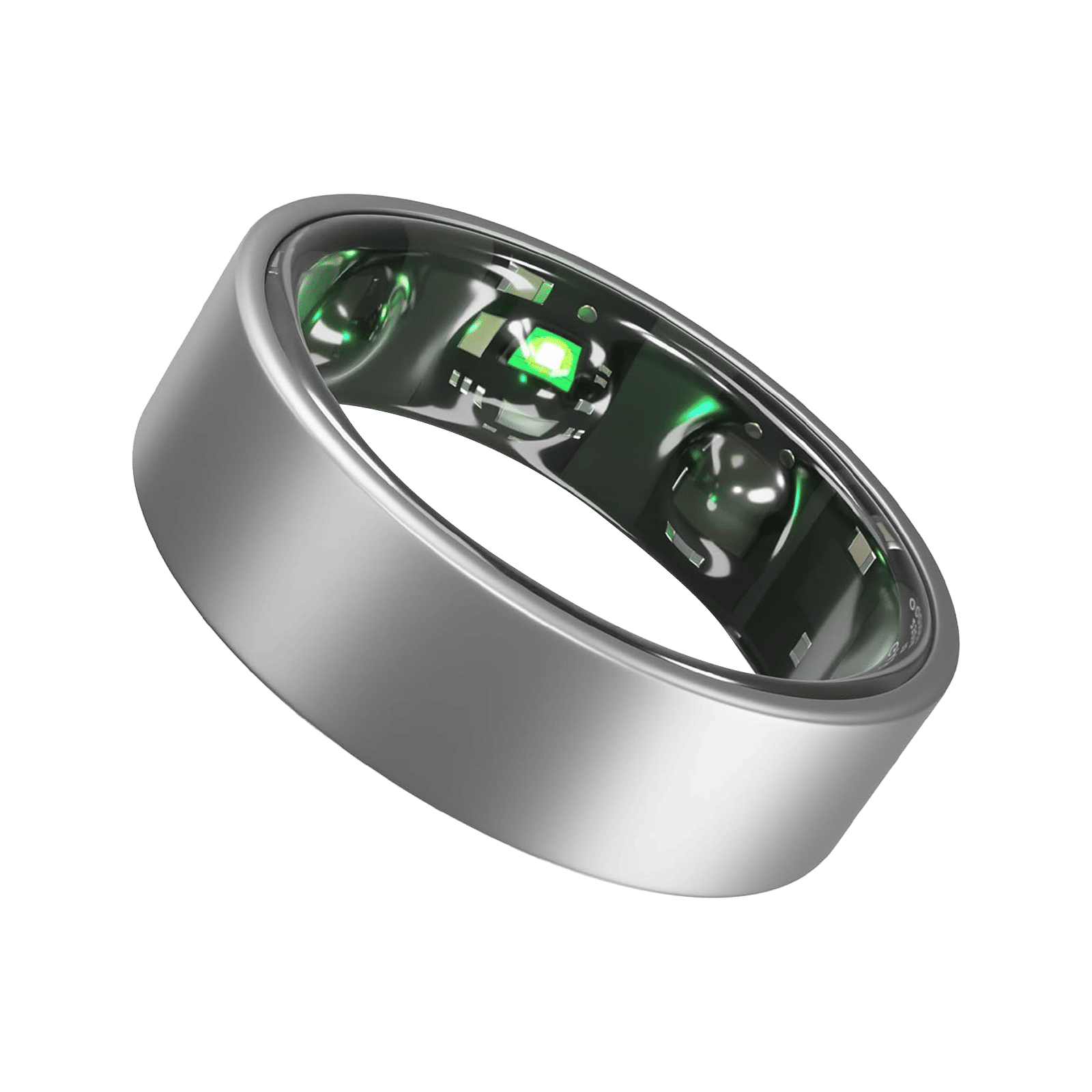 GABIT GSR01 Smart Ring 30+ Workout Modes & Holistic Health Tracking (Size 13, Titanium Build, Matte Silver)