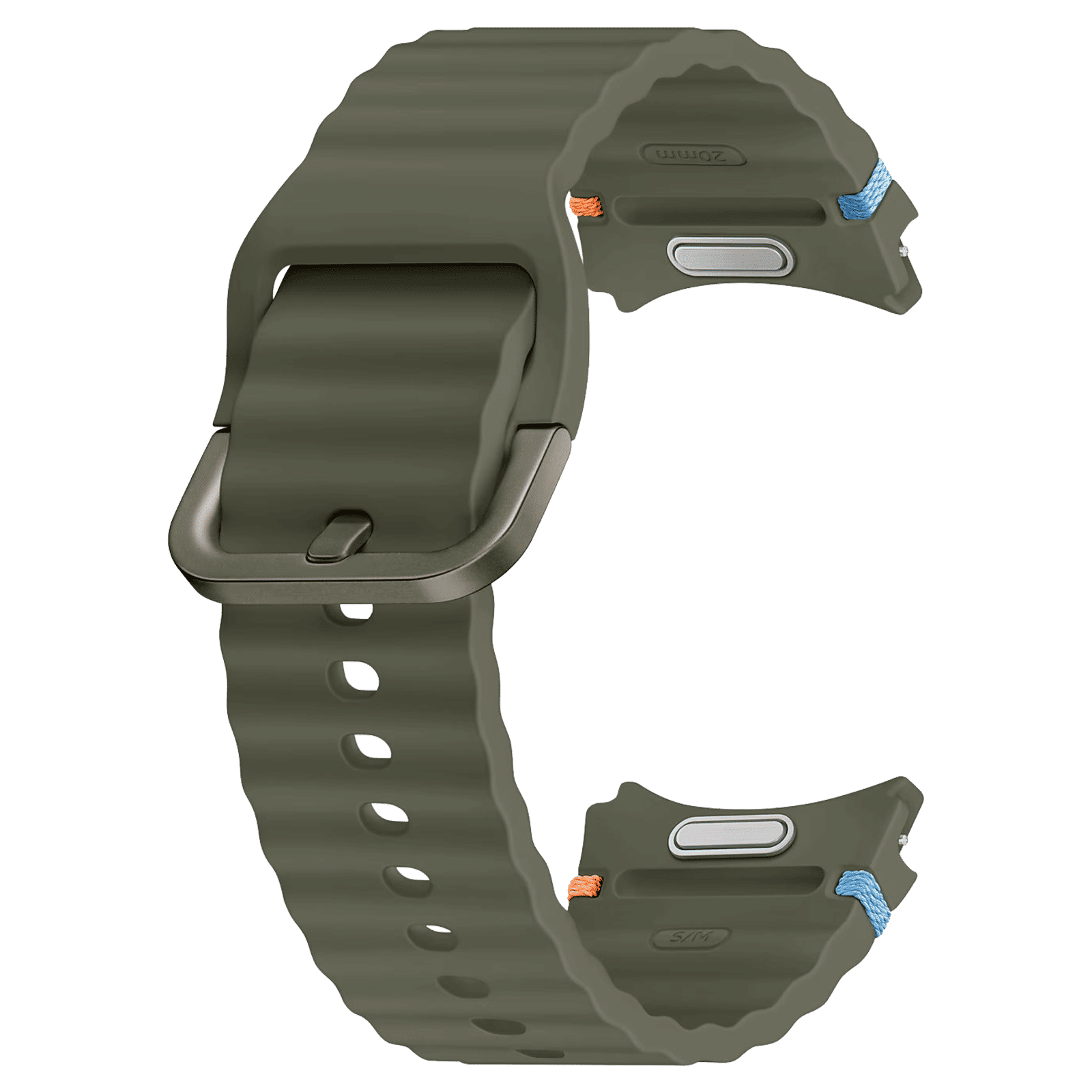 SAMSUNG ET-SNL30SKEGIN HNBR Sport Band for SAMSUNG Galaxy Watch7, Watch4, Watch4 Classic, Watch5, Watch 5 Pro, Watch6 & Watch6 Classic (S/M) (Breathable Design, Green)