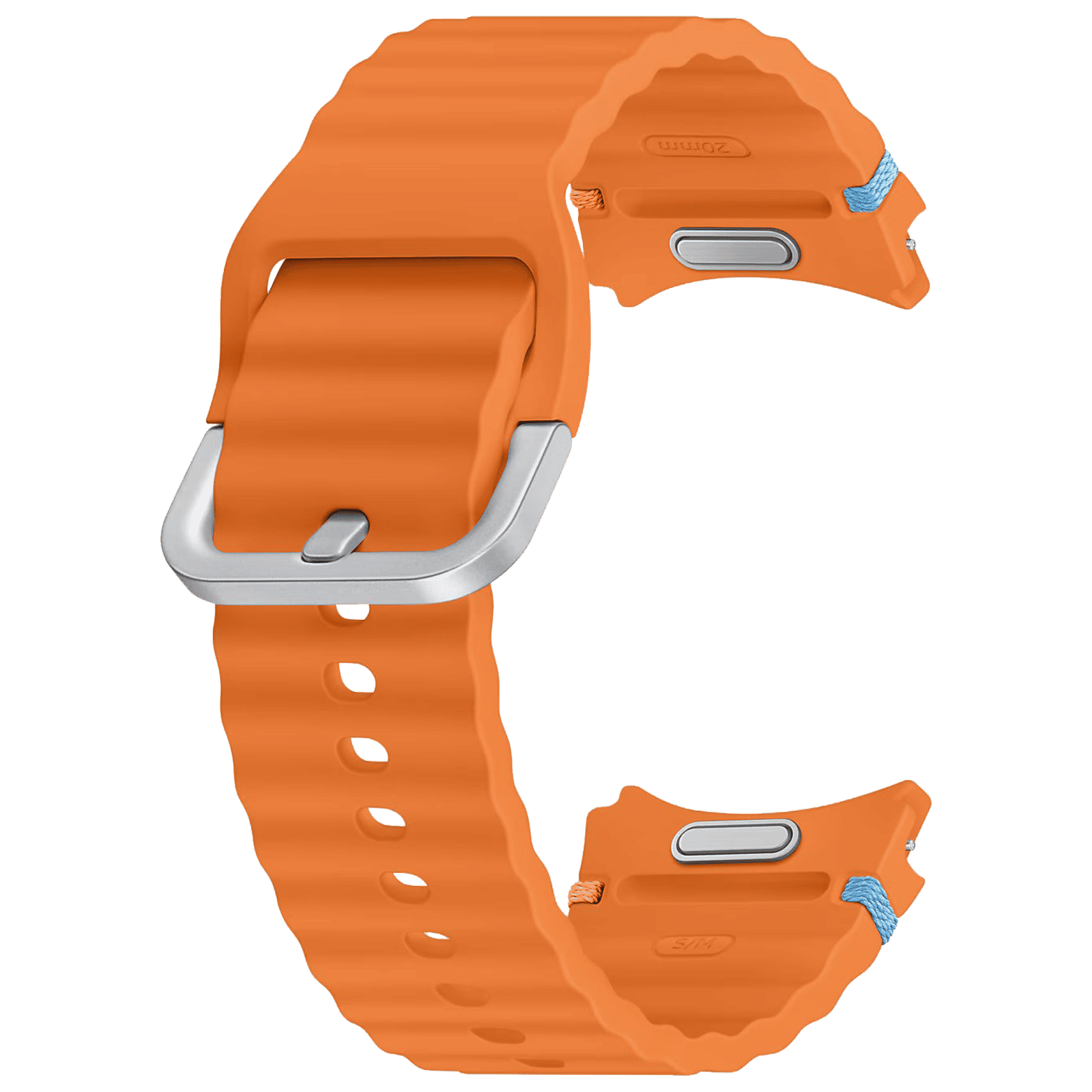 SAMSUNG ET-SNL30SOEGIN HNBR Sport Band for SAMSUNG Galaxy Watch7, Watch4, Watch4 Classic, Watch5, Watch 5 Pro, Watch6 & Watch6 Classic (S/M) (Breathable Design, Orange)