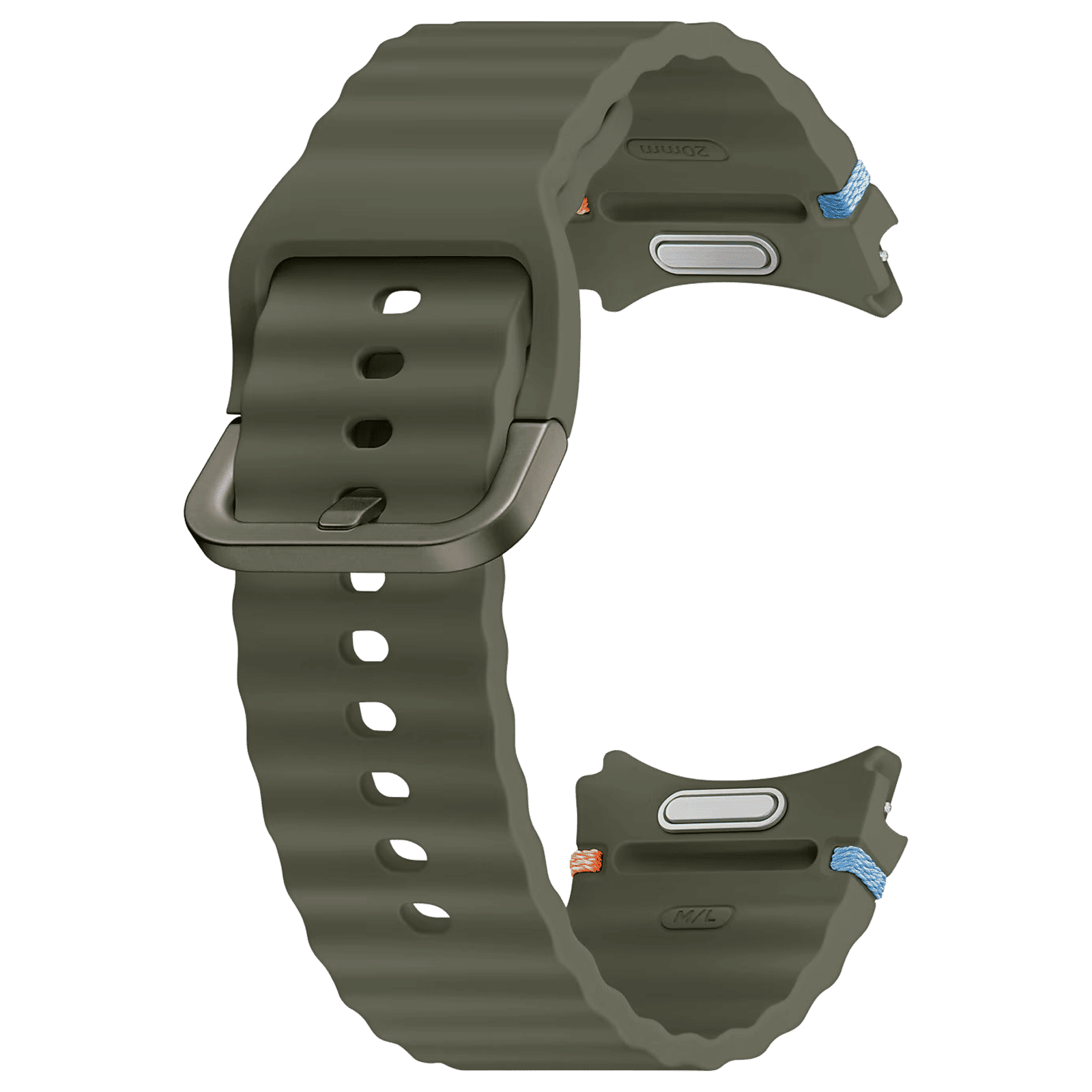 SAMSUNG ET-SNL31LKEGIN HNBR Sport Band for SAMSUNG Galaxy Watch7, Watch4, Watch4 Classic, Watch5, Watch 5 Pro, Watch6 & Watch6 Classic (M/L) (Breathable Design, Green)