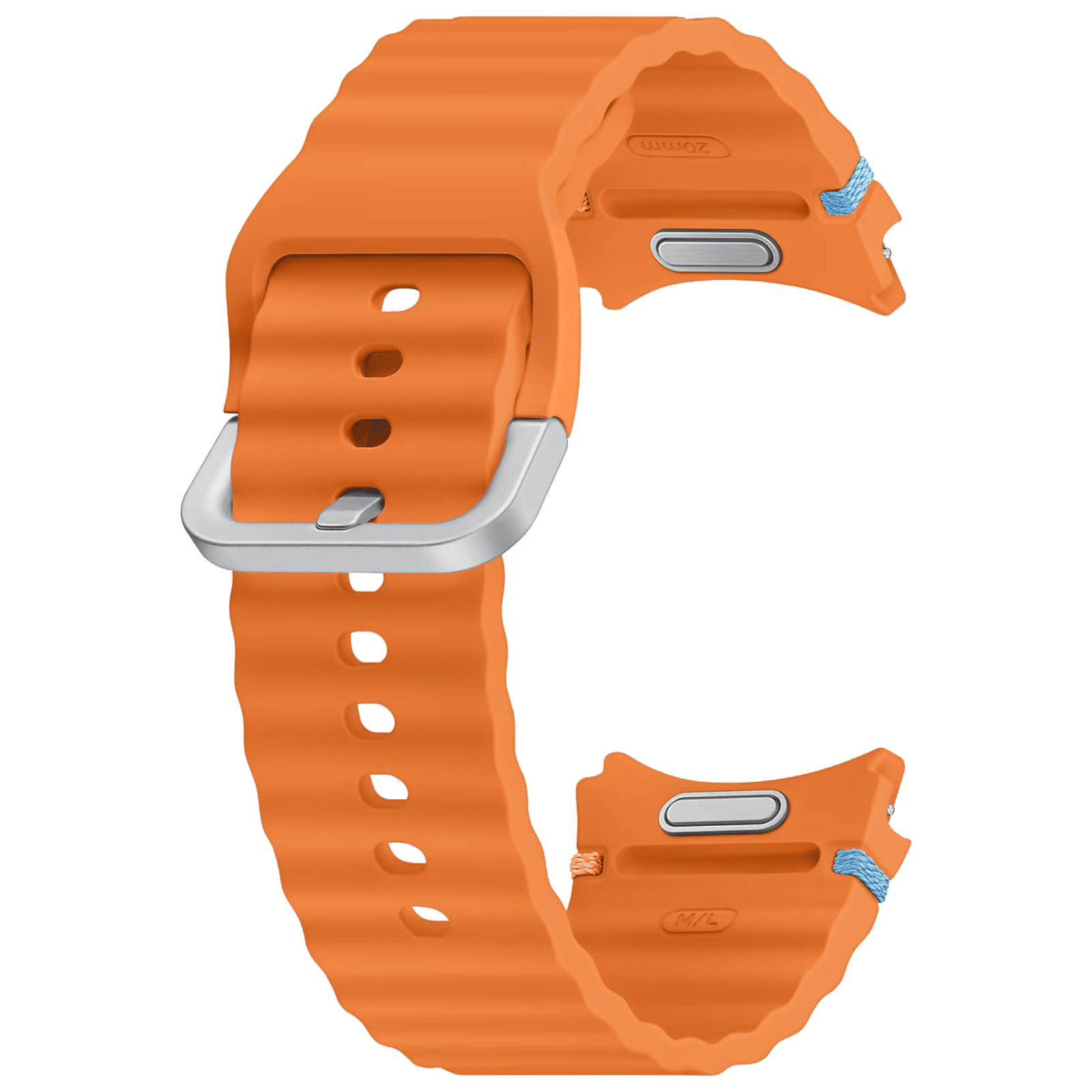 SAMSUNG ET-SNL31LOEGIN HNBR Sport Band for SAMSUNG Galaxy Watch7, Watch4, Watch4 Classic, Watch5, Watch 5 Pro, Watch6 & Watch6 Classic (M/L) (Breathable Design, Orange)