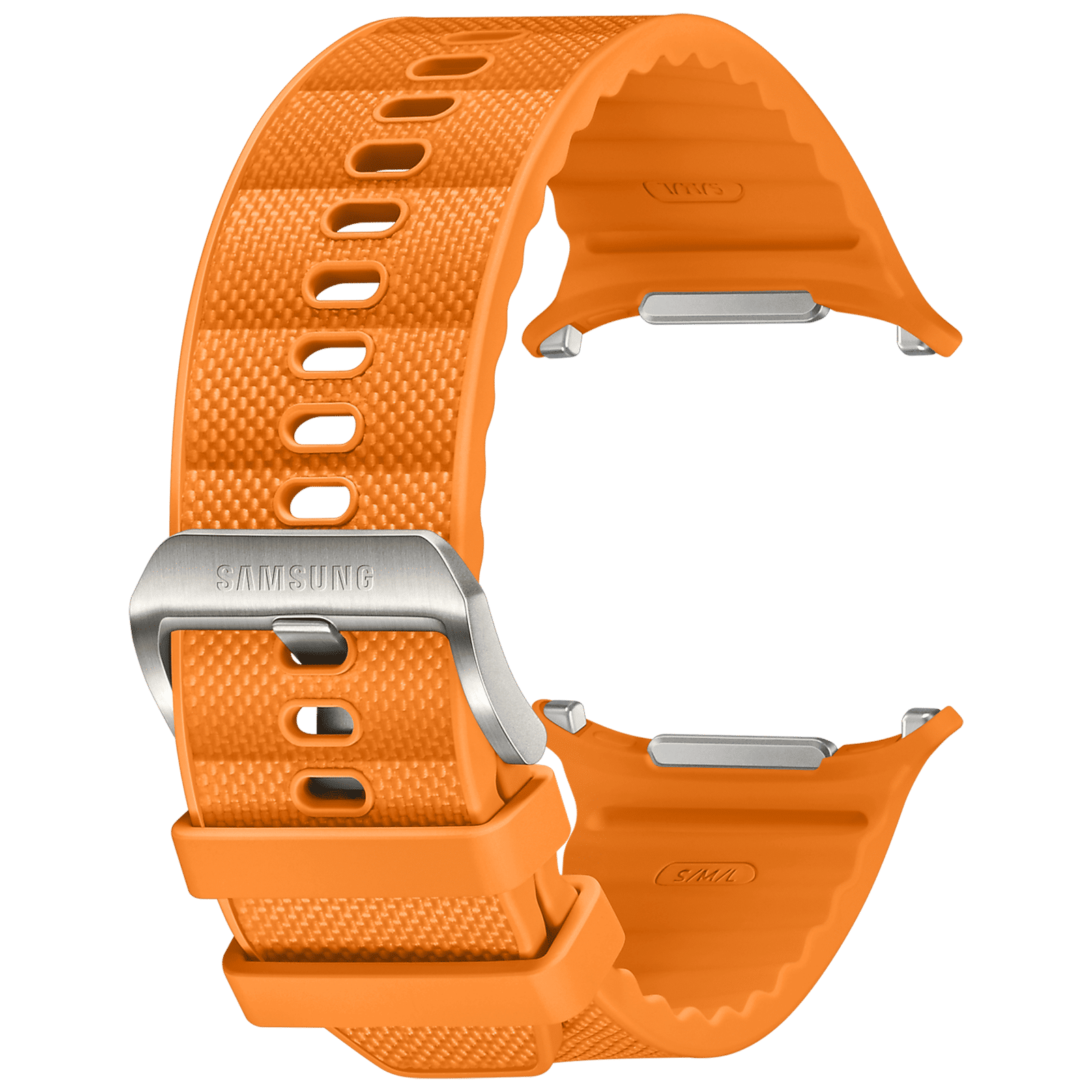 SAMSUNG ET-SBL70MOEGIN HNBR, Nylon, Titanium, SUS Peak Form Band for SAMSUNG Galaxy Watch Ultra (Lugless Design, Orange)