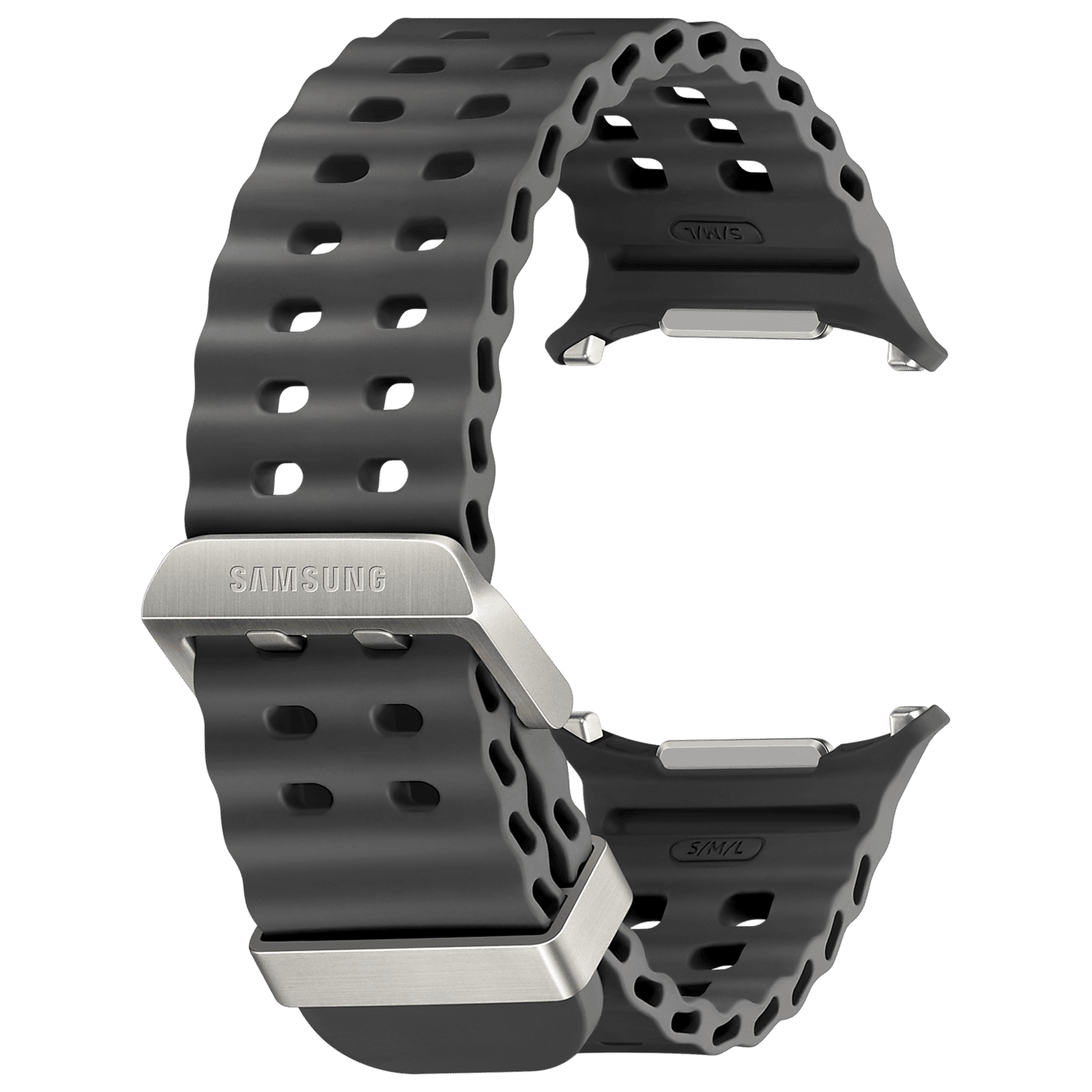 SAMSUNG ET-SNL70MBEGIN HNBR, Titanium Marine Band for SAMSUNG Galaxy Watch Ultra (Lugless Design, Dark Gray)