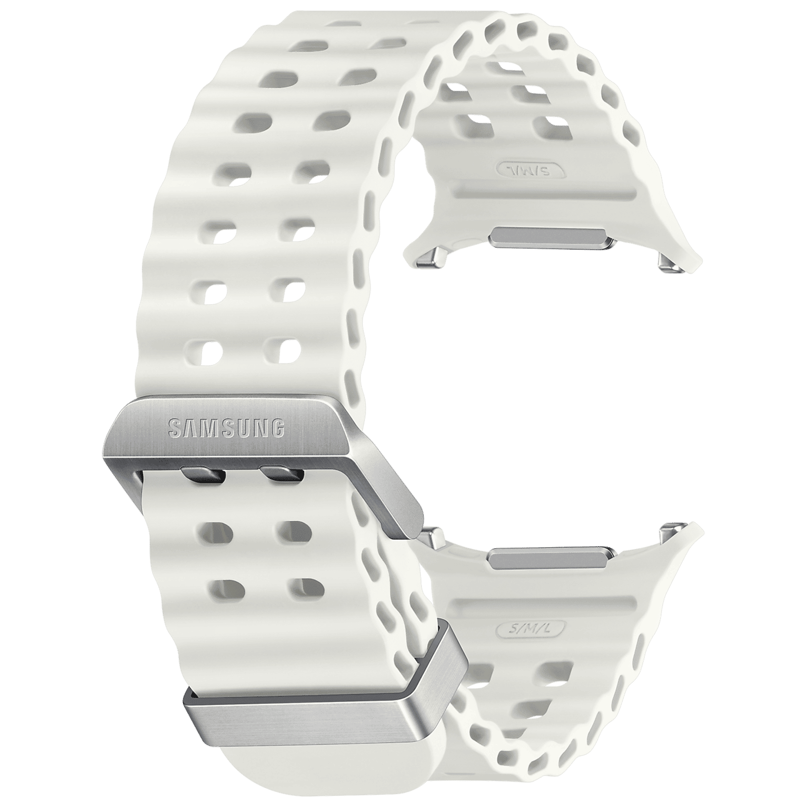 SAMSUNG ET-SNL70MWEGIN HNBR, Titanium Marine Band for SAMSUNG Galaxy Watch Ultra (Lugless Design, White)