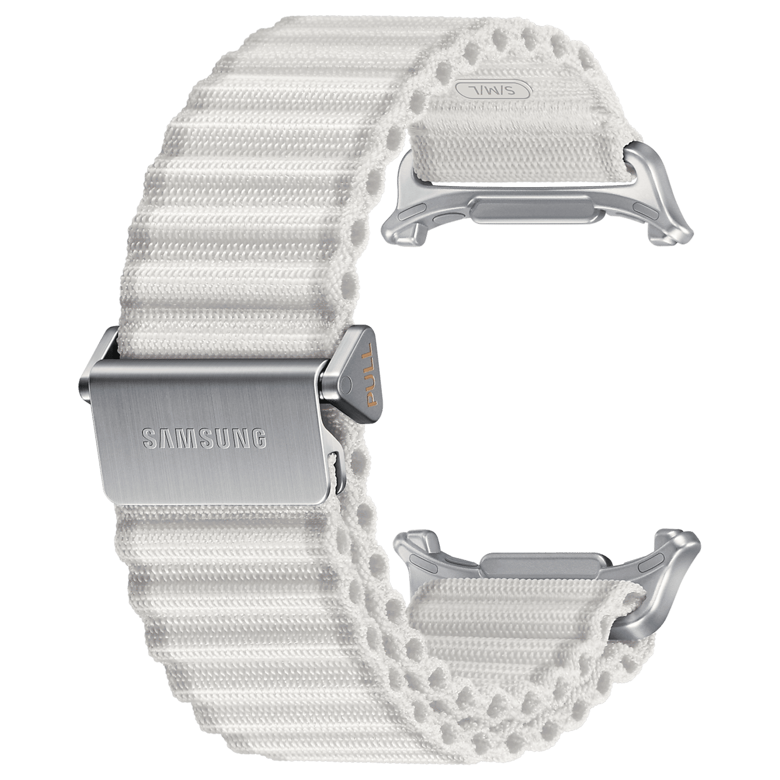SAMSUNG ET-SVL70MWEGIN Nylon, Titanium, SUS Trail Band for SAMSUNG Galaxy Watch Ultra (Lugless Design, White Sand)