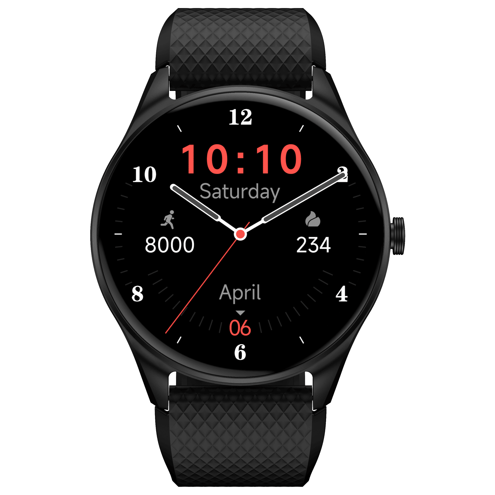 noise NoiseFit Arc Plus Smartwatch with Bluetooth Calling (36.3mm AMOLED Display, IP68 Water Resistant, Jet Black Strap)