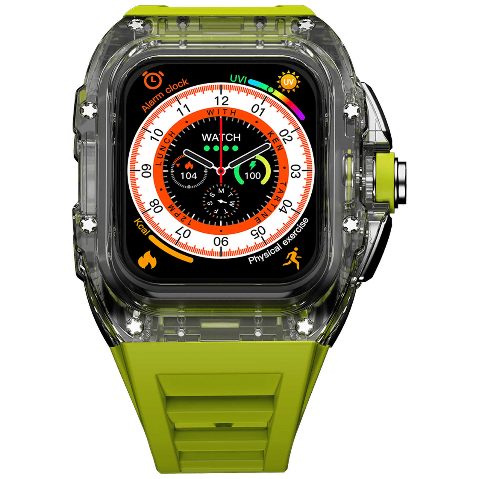 FIRE-BOLTT Diablo Smartwatch with Bluetooth Calling (49.5mm Always On Display, IP68 Water Resistant, Green Strap)
