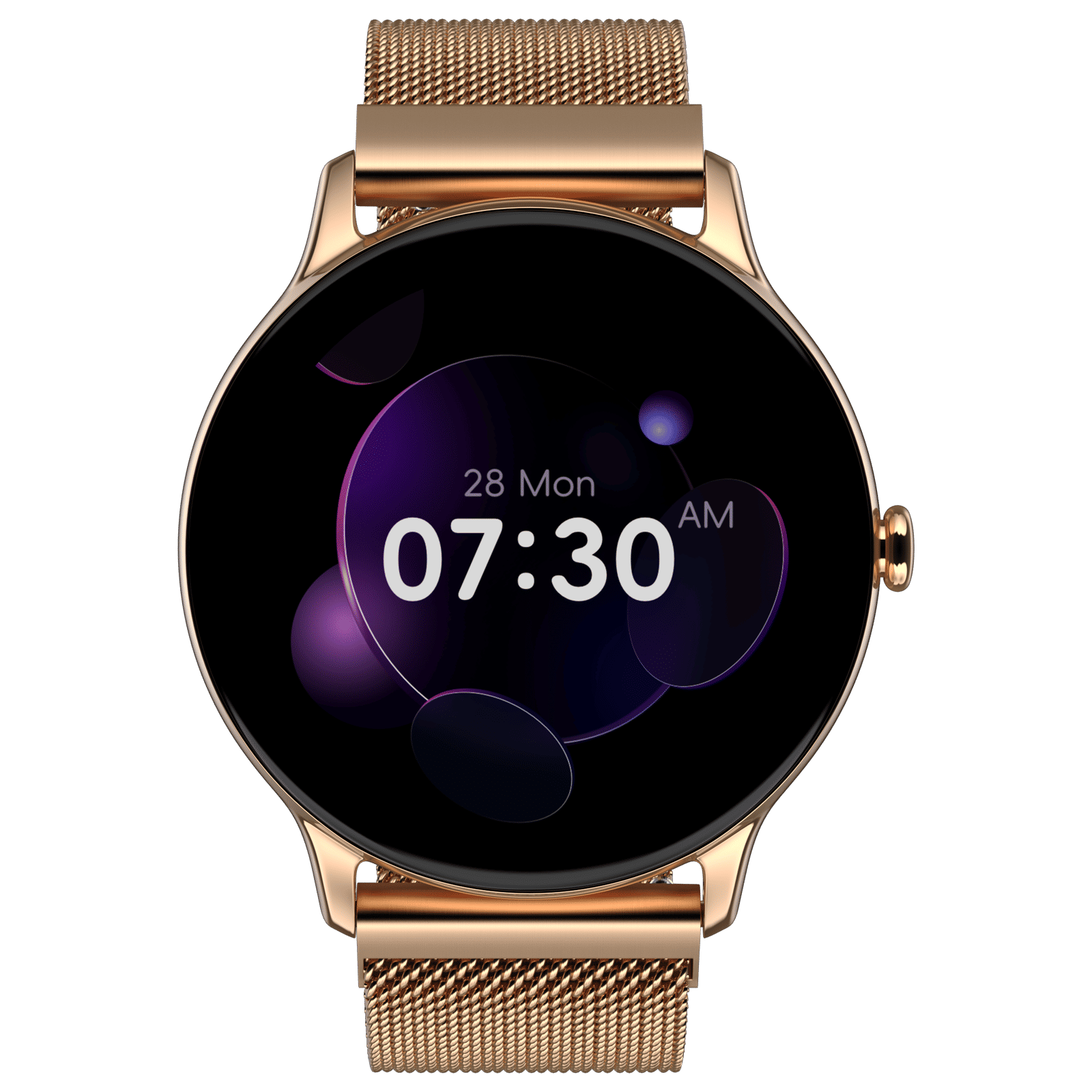 noise Twist Go Smartwatch with Bluetooth Calling (35mm TFT Display, IP67 Water Resistant, Gold Link Strap)
