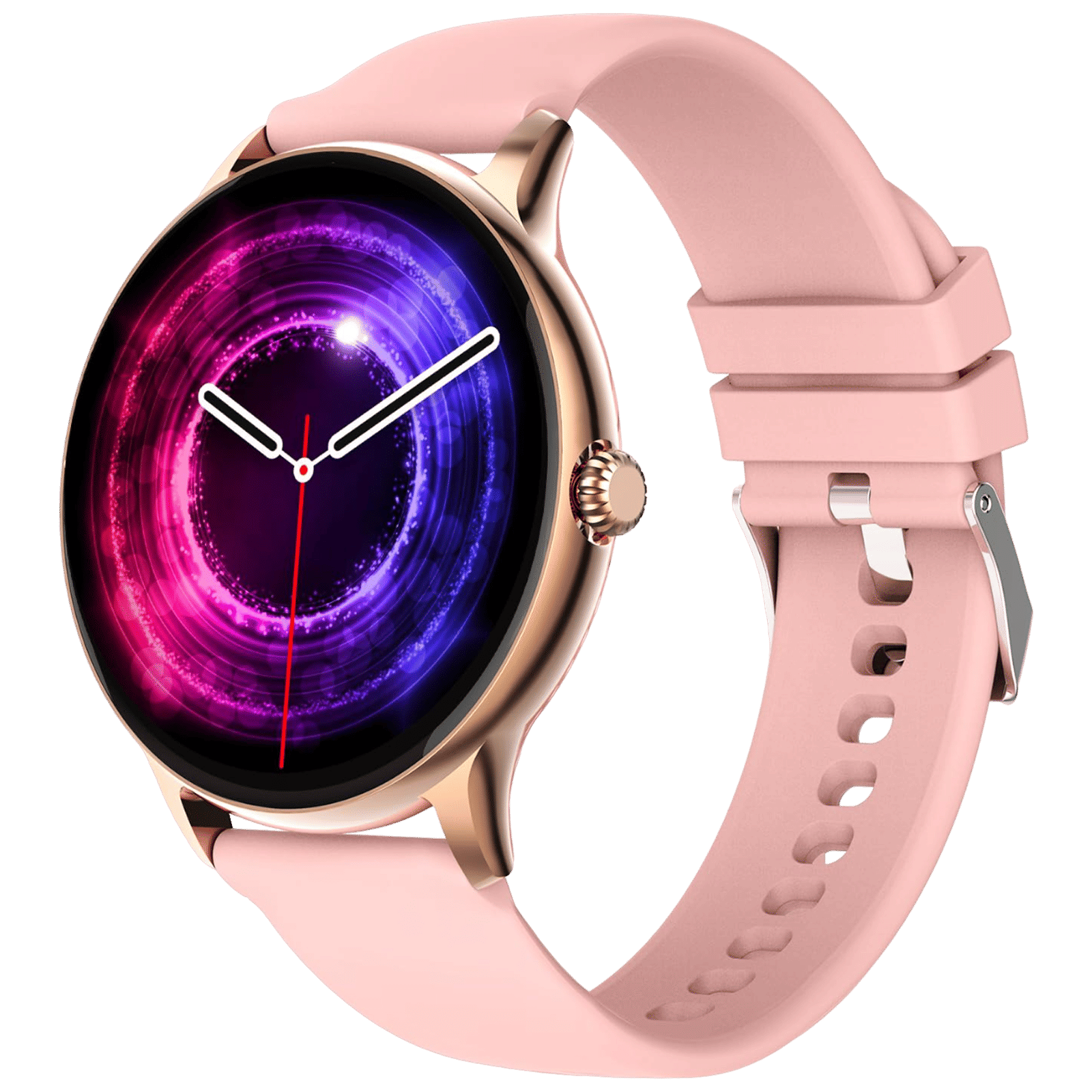 FIRE-BOLTT Phoenix Pro Smartwatch with Bluetooth Calling (35.3mm HD TFT Display, IP67 Water Resistant, Gold Pink Strap)
