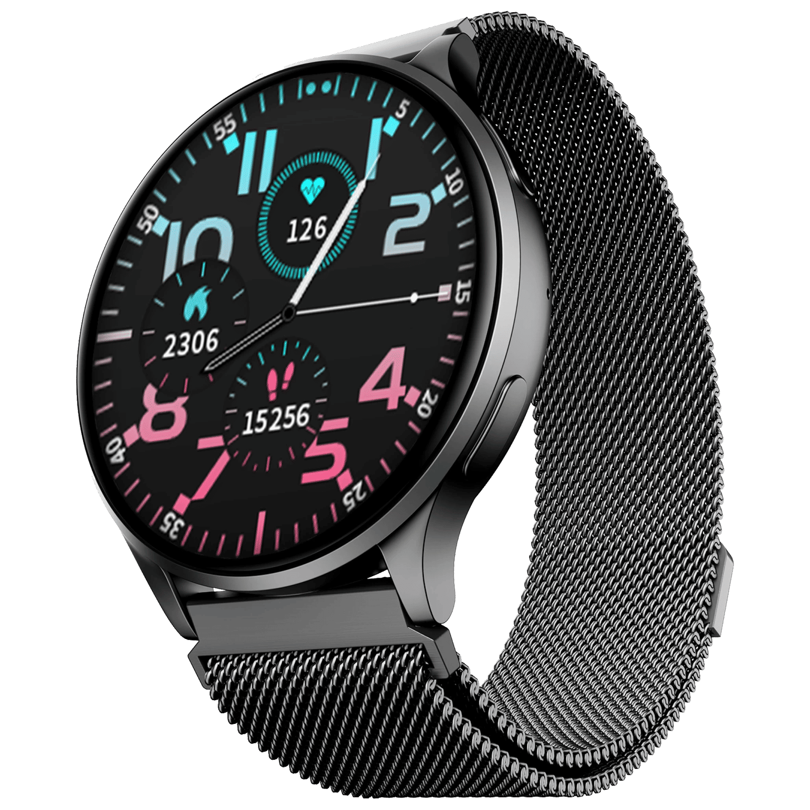 boAt Lunar Prime Smartwatch with Bluetooth Calling (36.83mm AMOLED Display, IP67 Sweat, Dust & Splash Resistant, Metal Grey Strap)