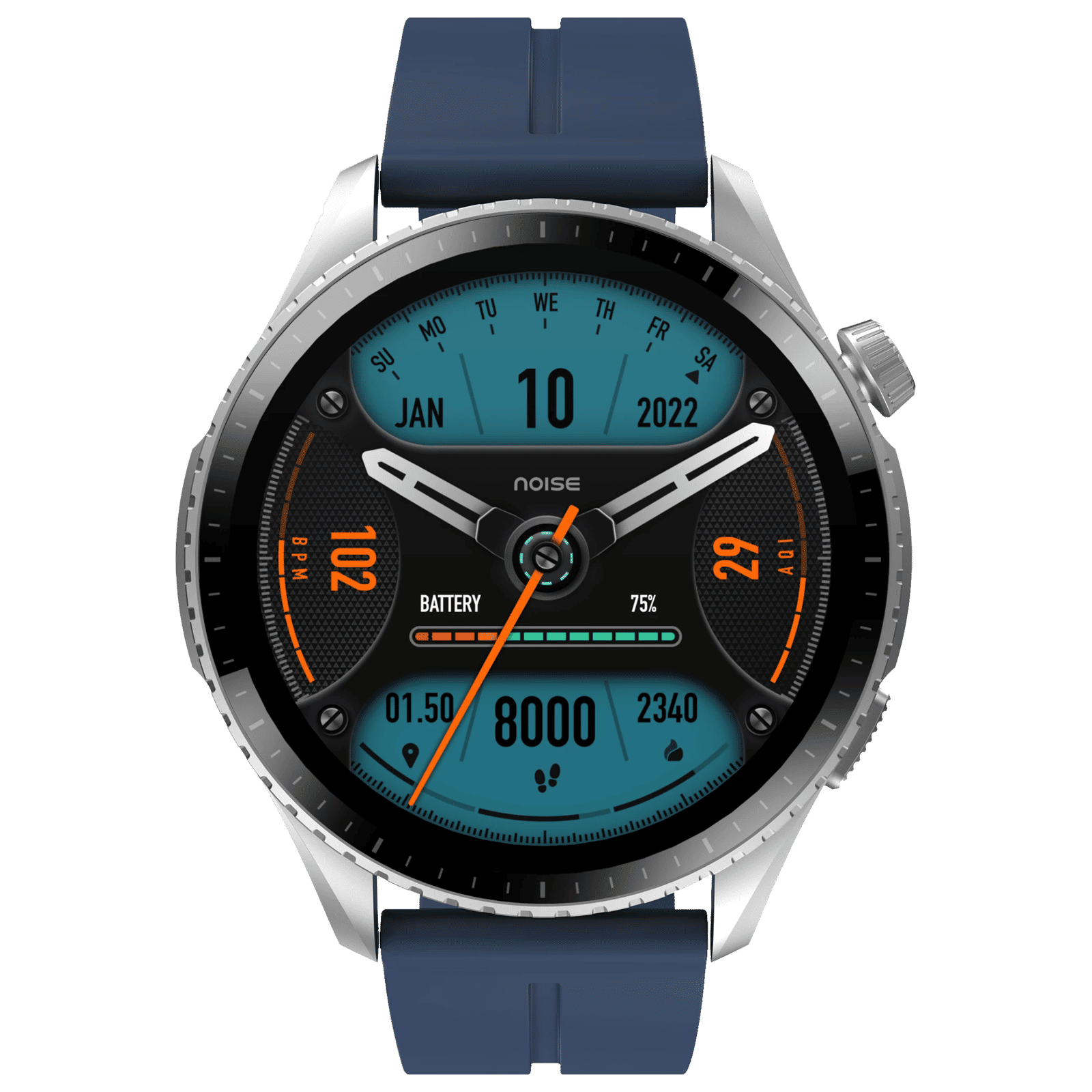 noise NoiseFit Origin Smartwatch with Bluetooth Calling (37.08mm AMOLED Display, 3ATM Water Resistant, Mosaic Blue Strap) noise NoiseFit Origin Smartwatch with Bluetooth Calling (37.08mm AMOLED Display, 3ATM Water Resistant, Mosaic Blue Strap)