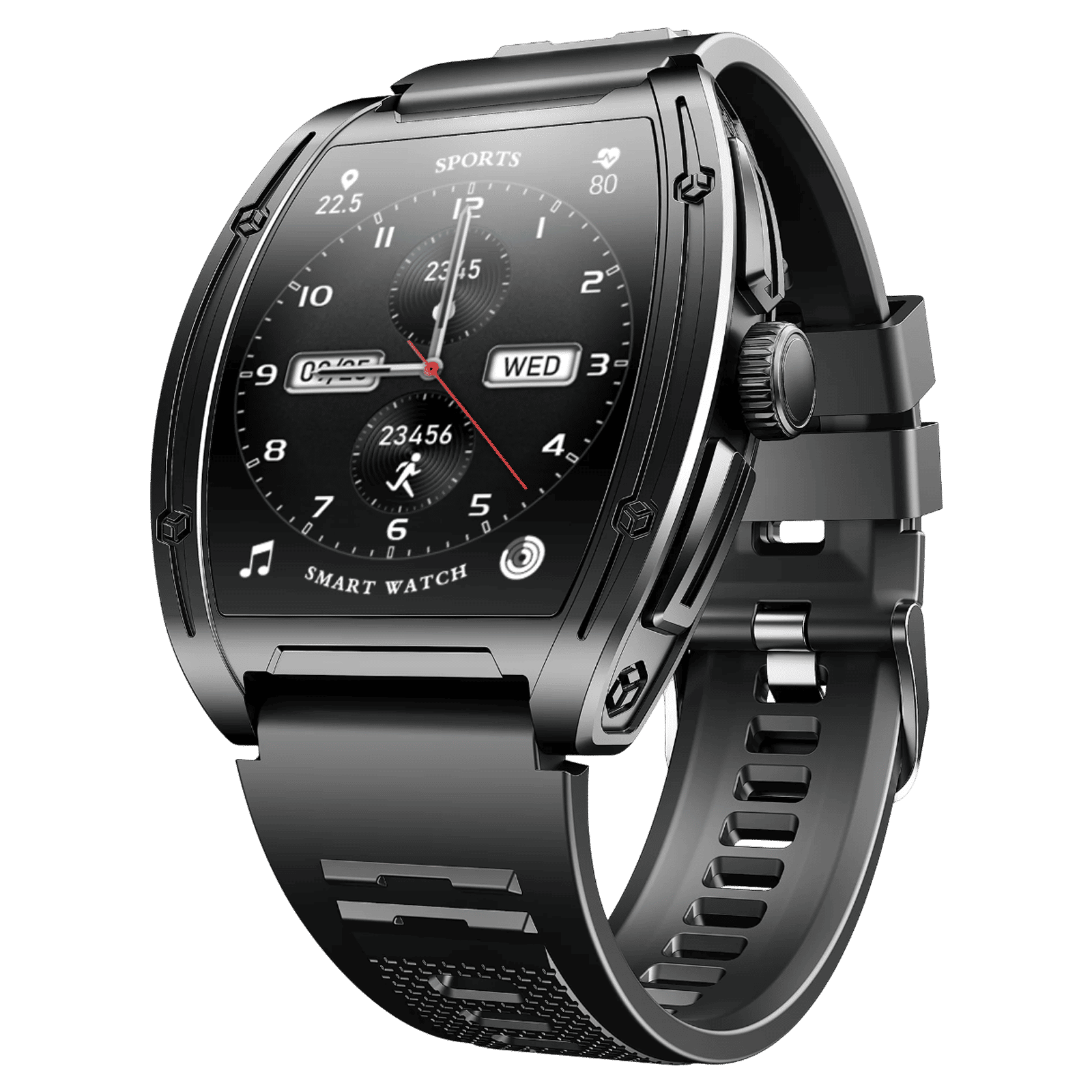 boAt Enigma Ascend Smartwatch with Bluetooth Calling (44mm HD Display, IP68 Water Resistant, Active Black Strap)