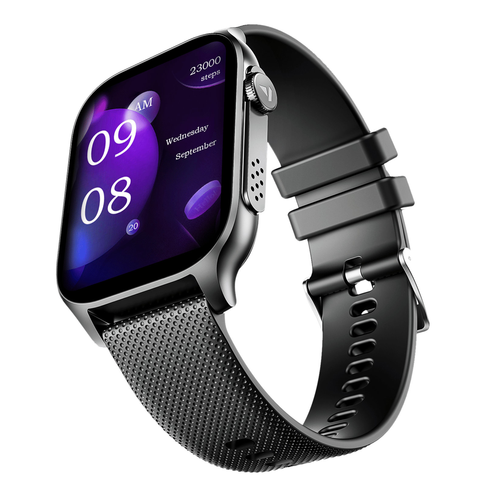 boAt Ultima Ember Smartwatch with Bluetooth Calling (49.7mm AMOLED Display, IP68 Water Resistant, Bold Black Strap)