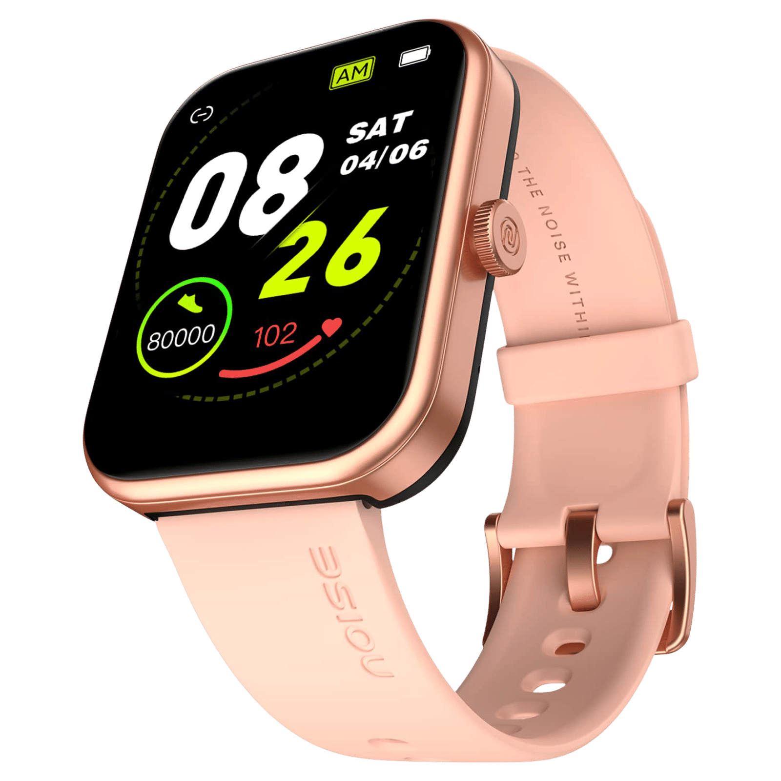 noise ColorFit Victor 2025 Smartwatch with Bluetooth Calling (46.9mm TFT LCD Display, IP68 Water Resistant, Rose Pink Strap)