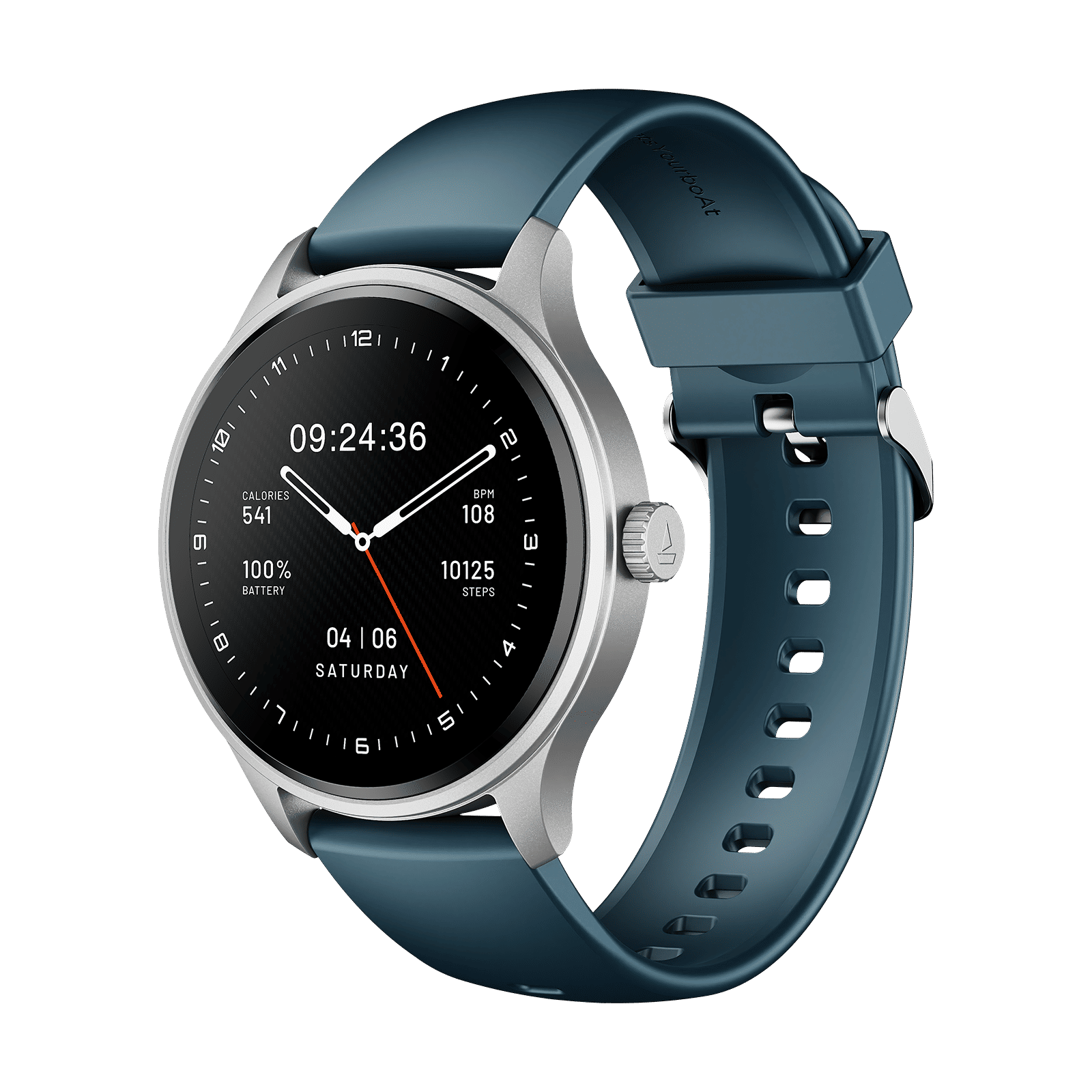 boAt Lunar Orbit 2 Smartwatch with Bluetooth Calling (35.3mm AMOLED Display, IP68 Water Resistance, Ocean Blue Strap)