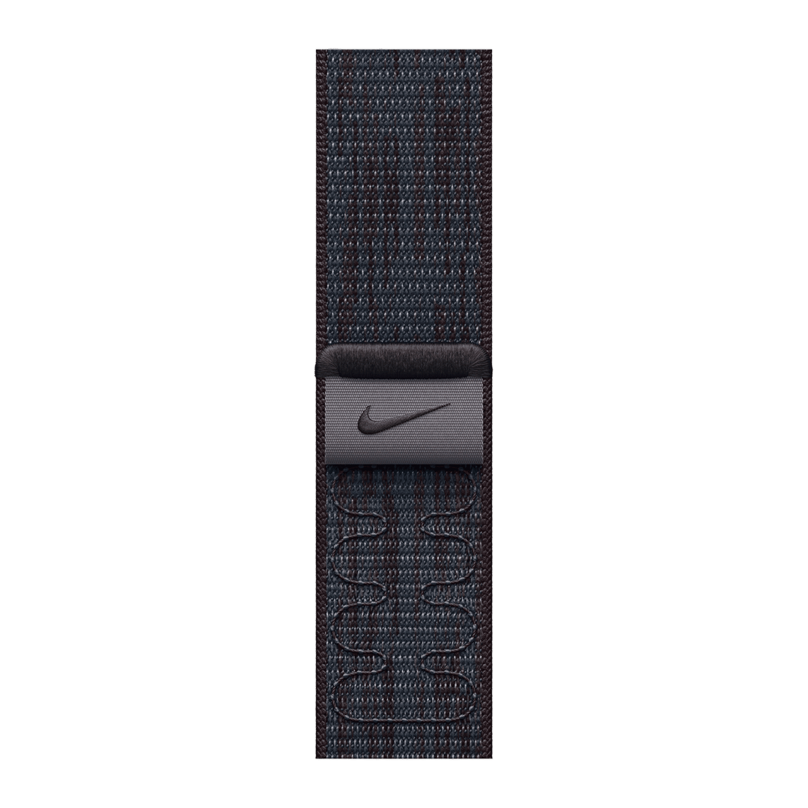 Apple Woven Nylon Nike Sport Loop for Apple Watch (38mm / 40mm / 41mm) (Hook-and-Loop Fastener, Black & Blue)