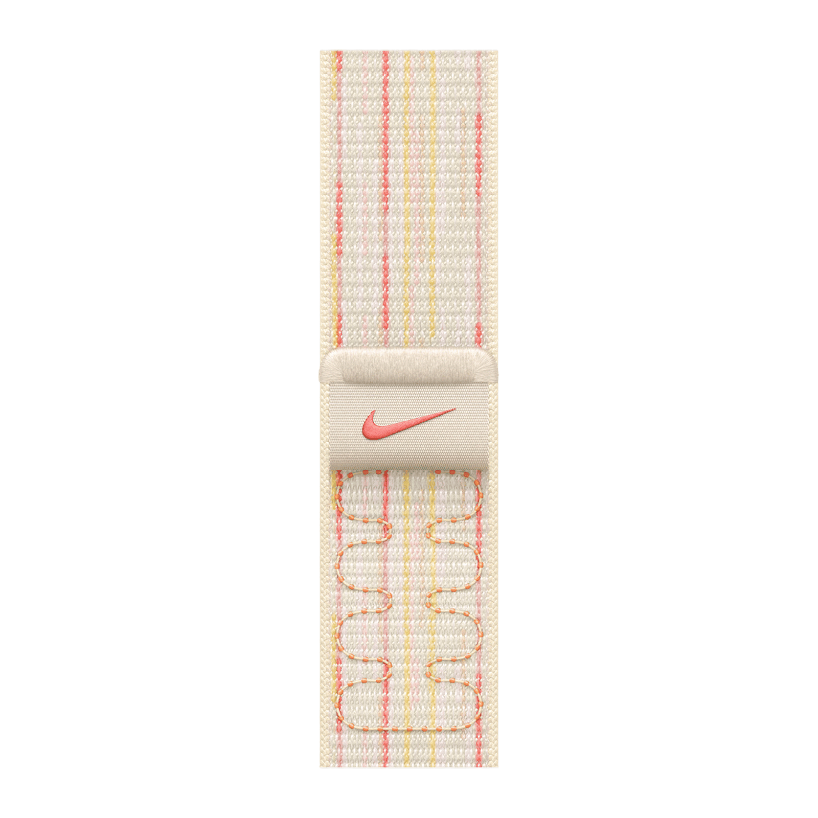 Apple Woven Nylon Nike Sport Loop for Apple Watch (38mm / 40mm / 41mm) (Hook-and-Loop Fastener, Starlight & Pink)