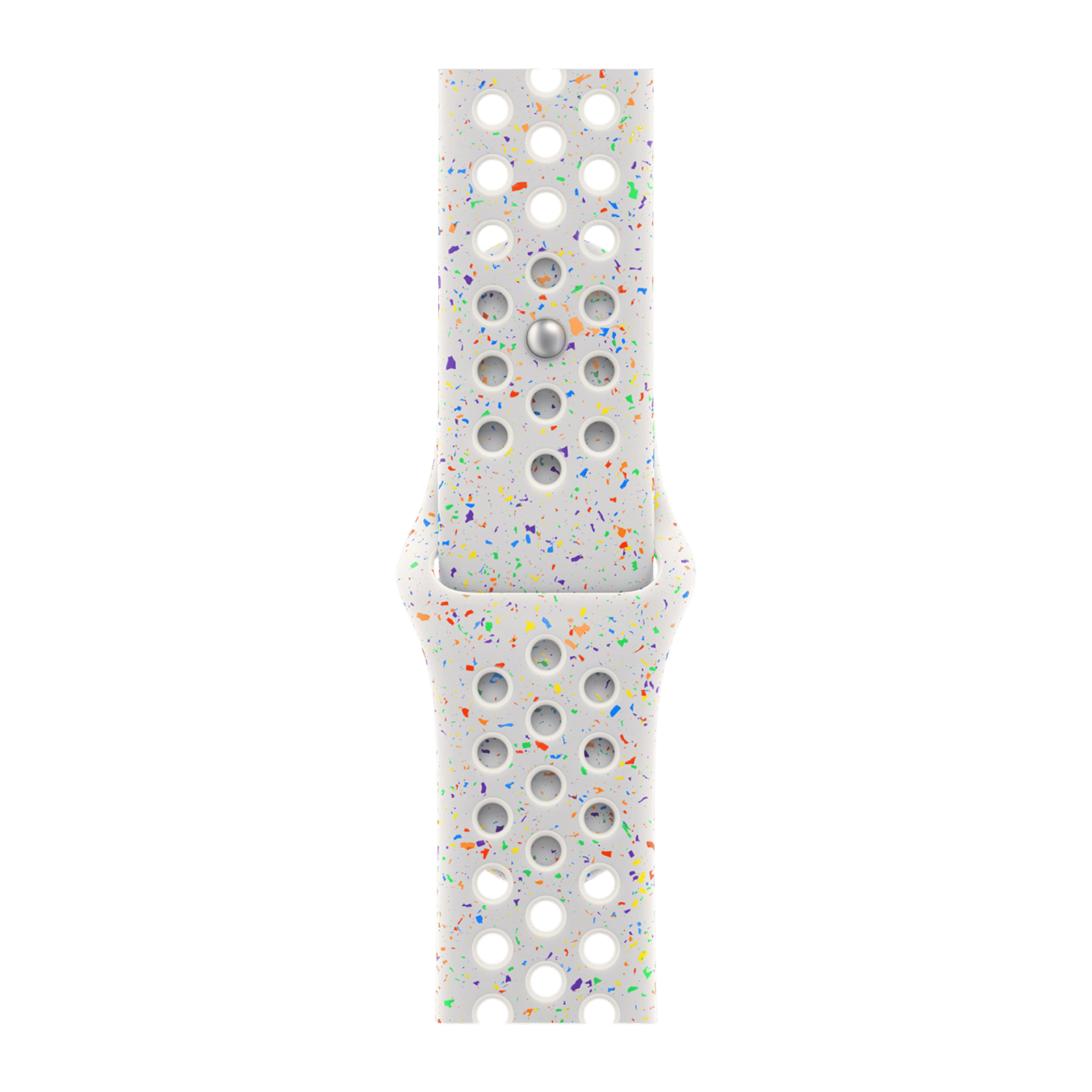 Apple Aluminium & Fluoroelastomer Nike Sport Band for Apple Watch (38mm / 40mm / 41mm, S/M) (Durable & Strong, Pure Platinum)