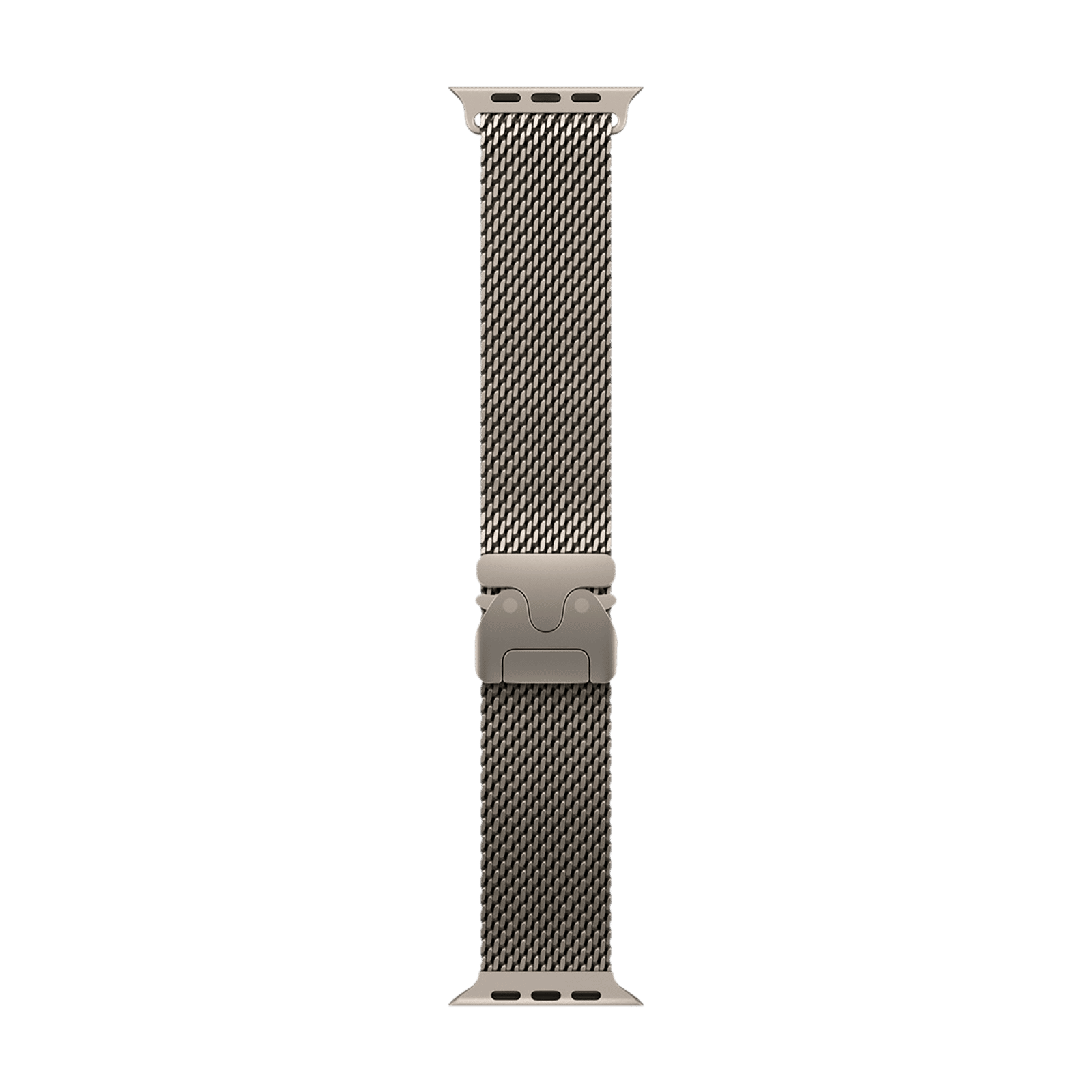 Apple Titanium Milanese Loop for Apple Watch (44mm / 45mm / 46mm / 49mm, Small) (Secure Parachute Style Buckle, Natural)