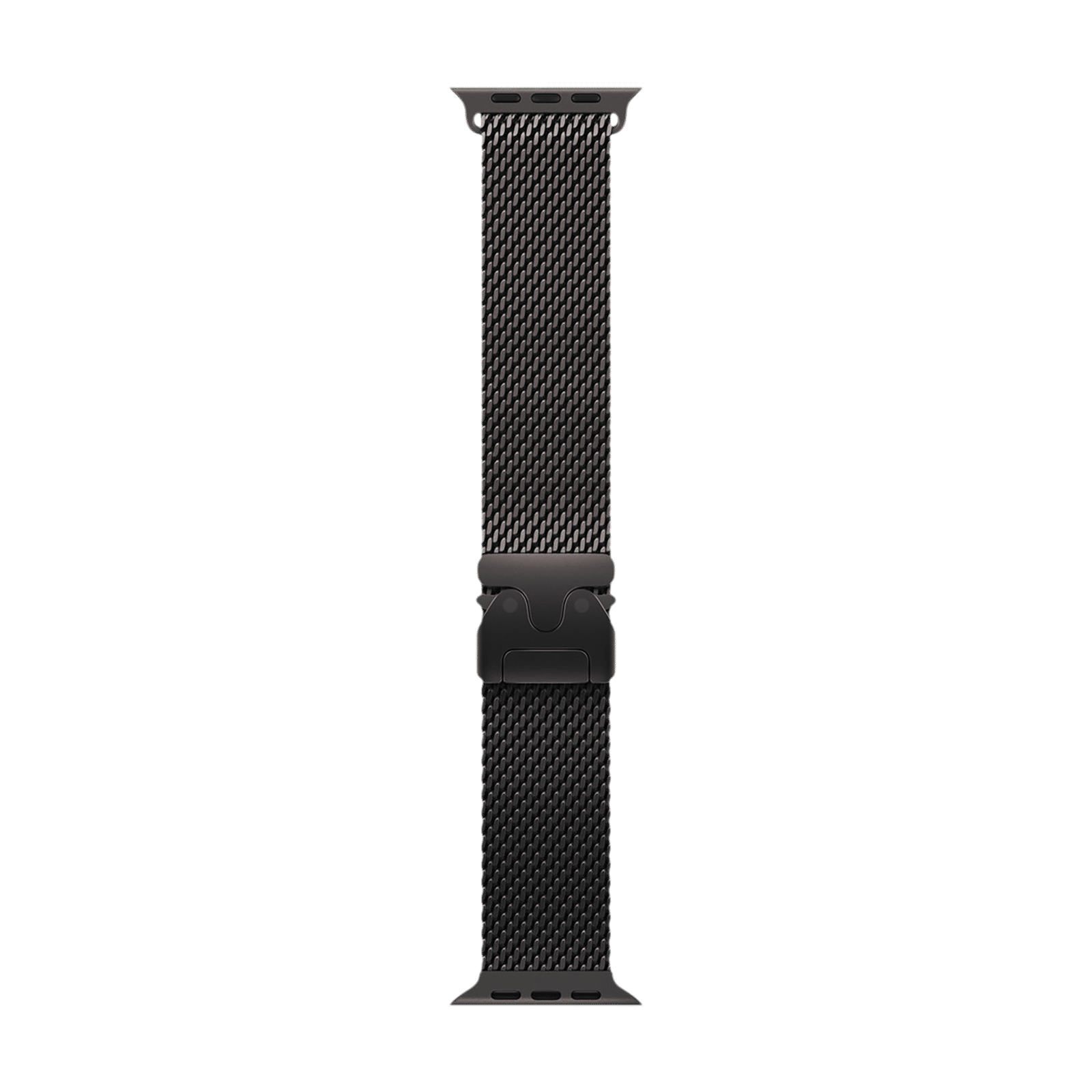 Apple Titanium Milanese Loop for Apple Watch (44mm / 45mm / 46mm / 49mm, Small) (Secure Parachute Style Buckle, Black)