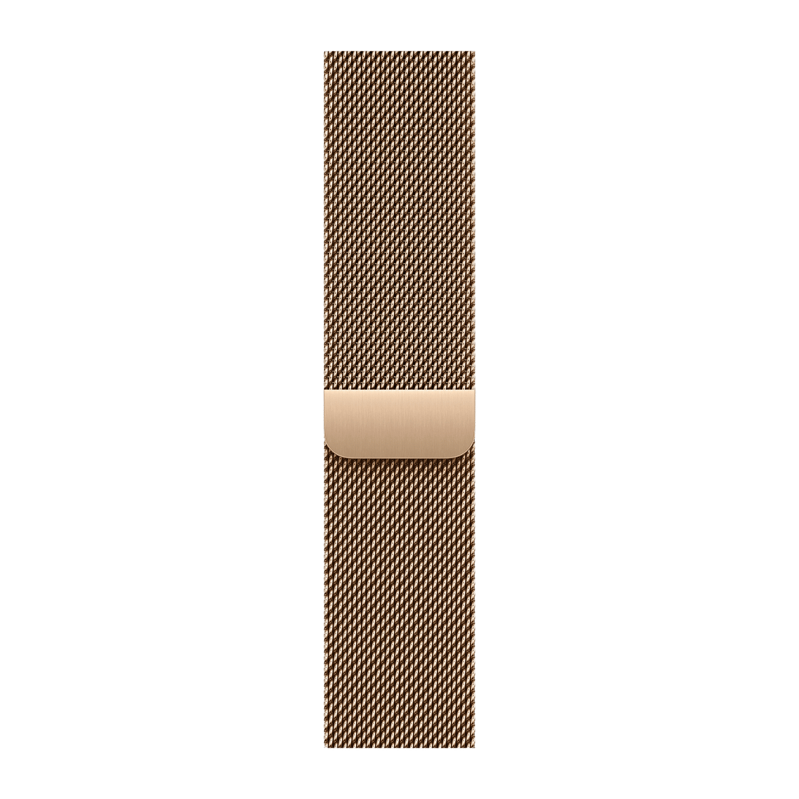 Apple Stainless Steel Magnetic Milanese Loop for Apple Watch (44mm / 45mm / 46mm / 49mm) (Physical Vapour Deposition Layer, Gold)