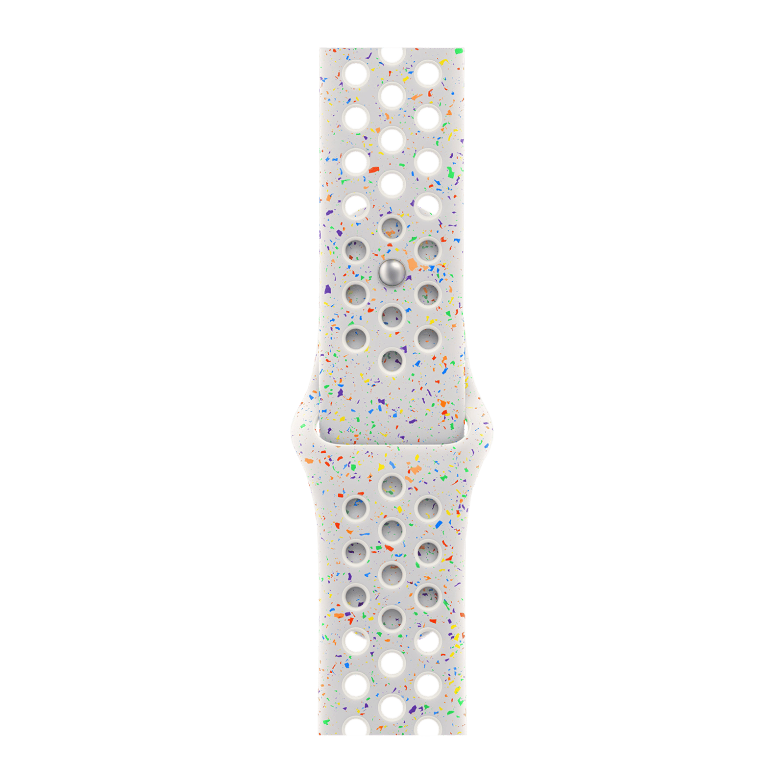 Apple Aluminium & Fluoroelastomer Nike Sport Band for Apple Watch (44mm / 45mm / 46mm / 49mm, S/M) (Durable & Strong, Pure Platinum)