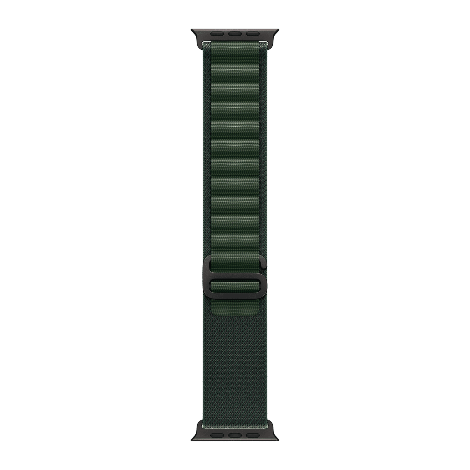 Apple Polyester, Spandex & Black Titanium Alpine Loop for Apple Watch (44mm / 45mm / 46mm / 49mm, Small) (Corrosion Resistant, Dark Green)