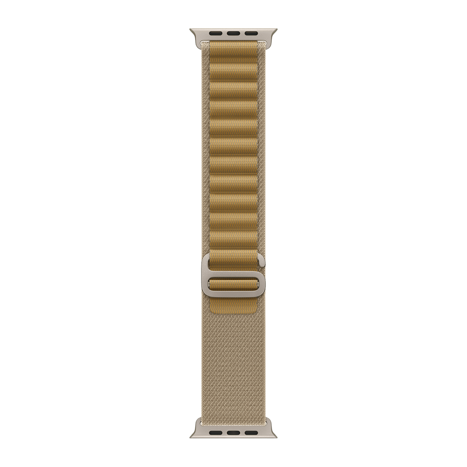 Apple Spandex, Polyester & Natural Titanium Alpine Loop for Apple Watch (44mm / 45mm / 46mm / 49mm, Small) (Corrosion Resistant, Tan)