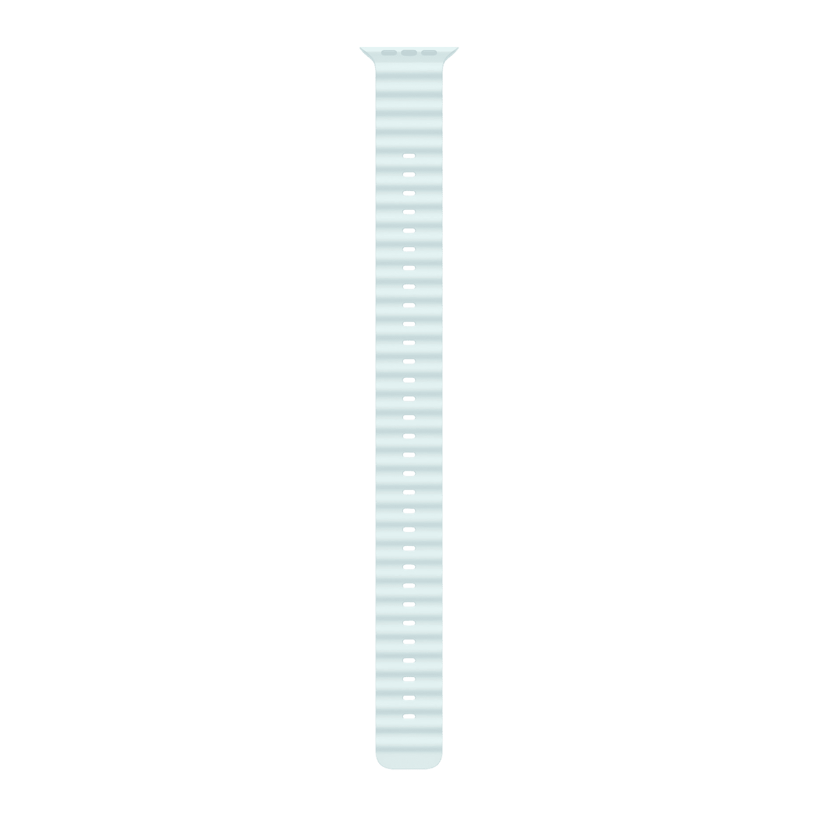 Apple Natural Titanium & Fluoroelastomer Ocean Band Extension for Apple Watch (44mm / 45mm / 46mm / 49mm) (Corossion Resistant, Ice Blue)