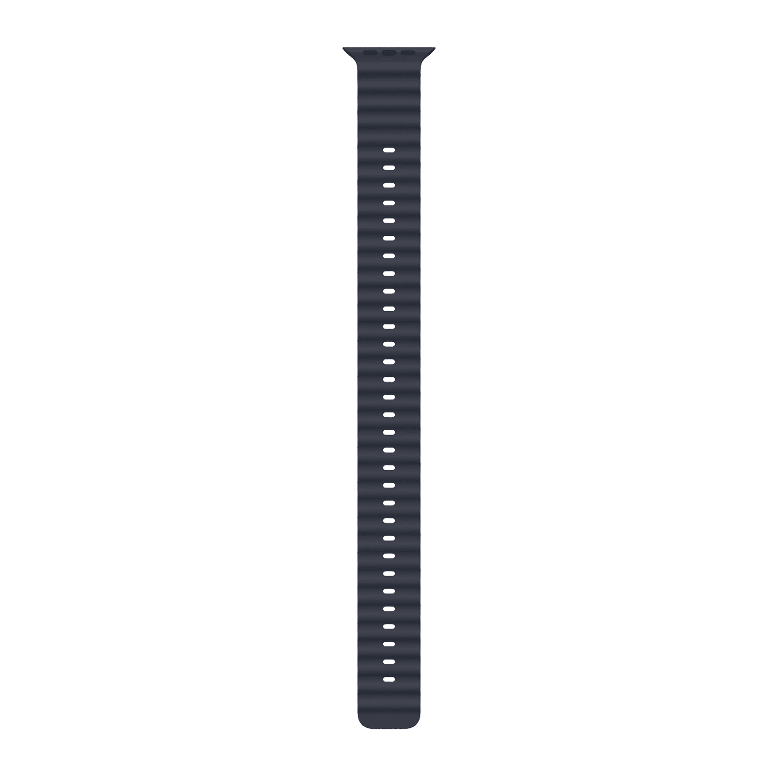 Apple Natural Titanium & Fluoroelastomer Ocean Band Extension for Apple Watch (44mm / 45mm / 46mm / 49mm) (Corossion Resistant, Navy)