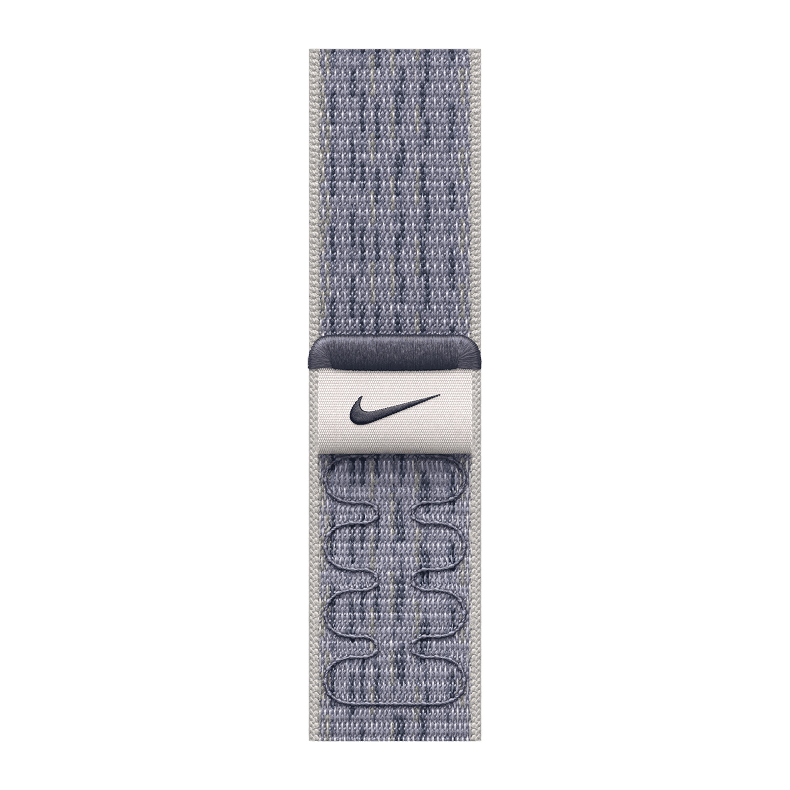 Apple Woven Nylon Nike Sport Loop for Apple Watch (38mm / 40mm / 41mm / 42mm) (Hook-and-Loop Fastener, Grey & Blue)