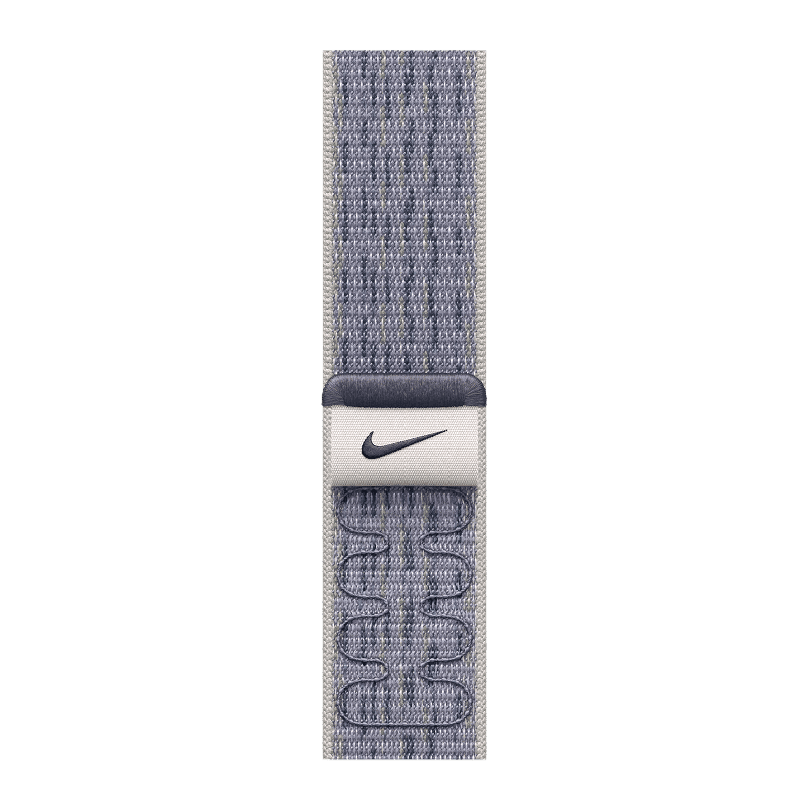 Apple Woven Nylon Nike Sport Loop for Apple Watch (44mm / 45mm / 46mm / 49mm) (Hook-and-Loop Fastener, Grey & Blue)