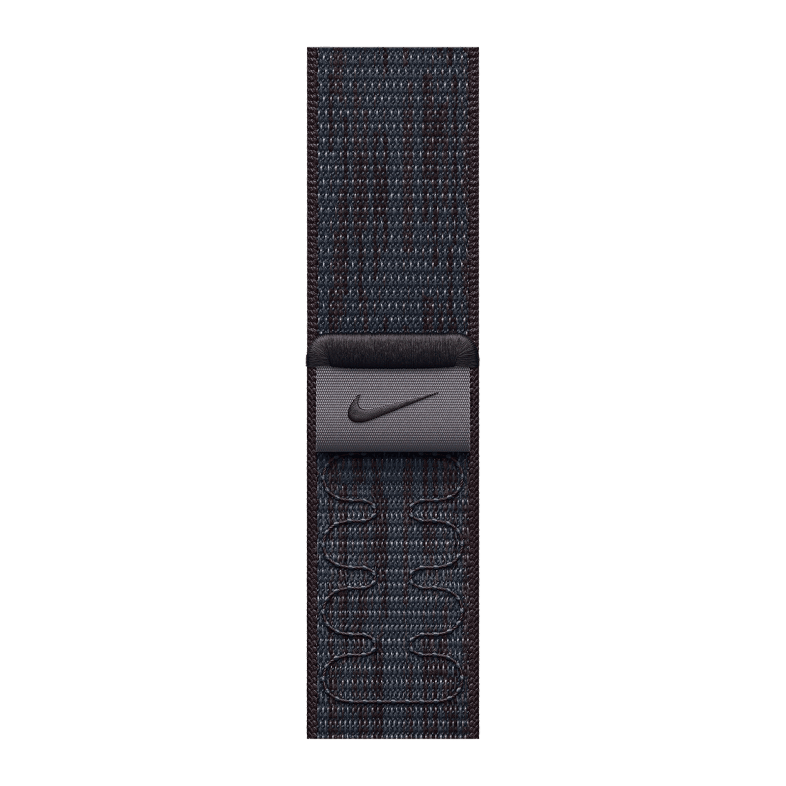 Apple Woven Nylon Nike Sport Loop for Apple Watch (38mm / 40mm / 41mm / 42mm) (Hook-and-Loop Fastener, Black & Blue)