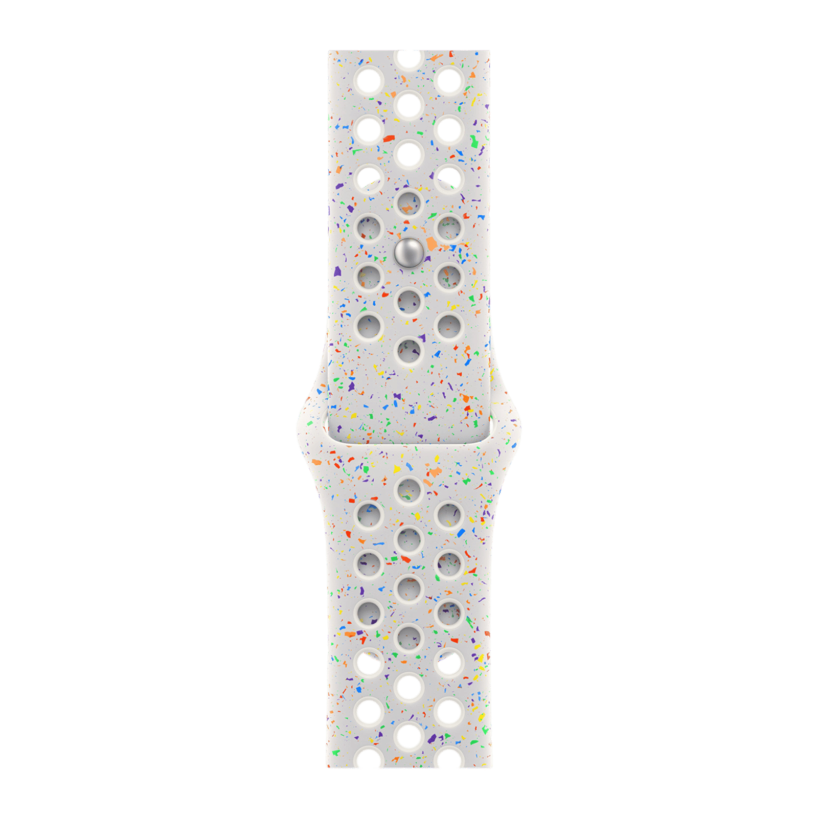 Apple Aluminium & Fluoroelastomer Nike Sport Band for Apple Watch (38mm / 40mm / 41mm / 42mm, S/M) (Durable & Strong, Pure Platinum)