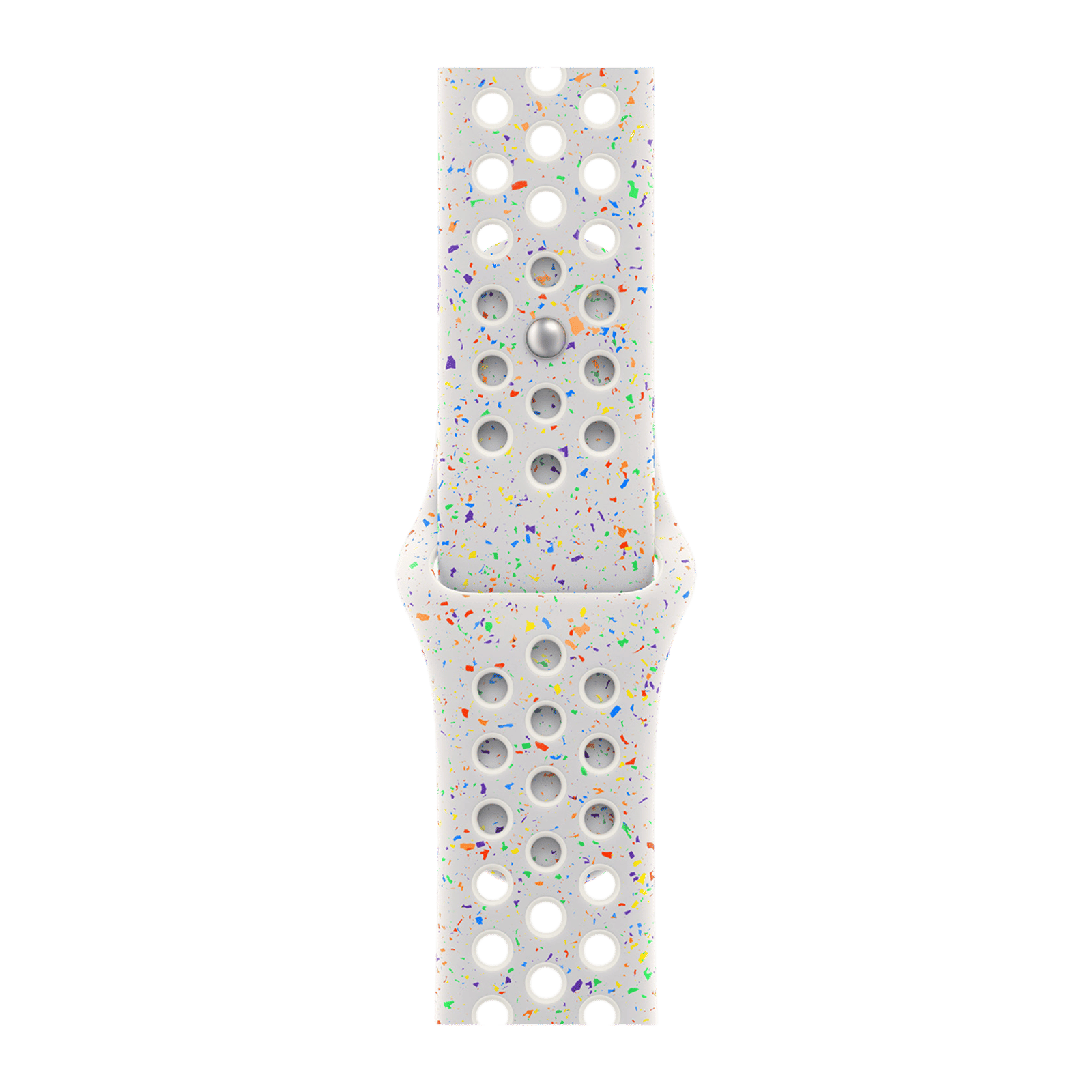 Apple Aluminium & Fluoroelastomer Nike Sport Band for Apple Watch (38mm / 40mm / 41mm / 42mm, M/L) (Durable & Strong, Pure Platinum)