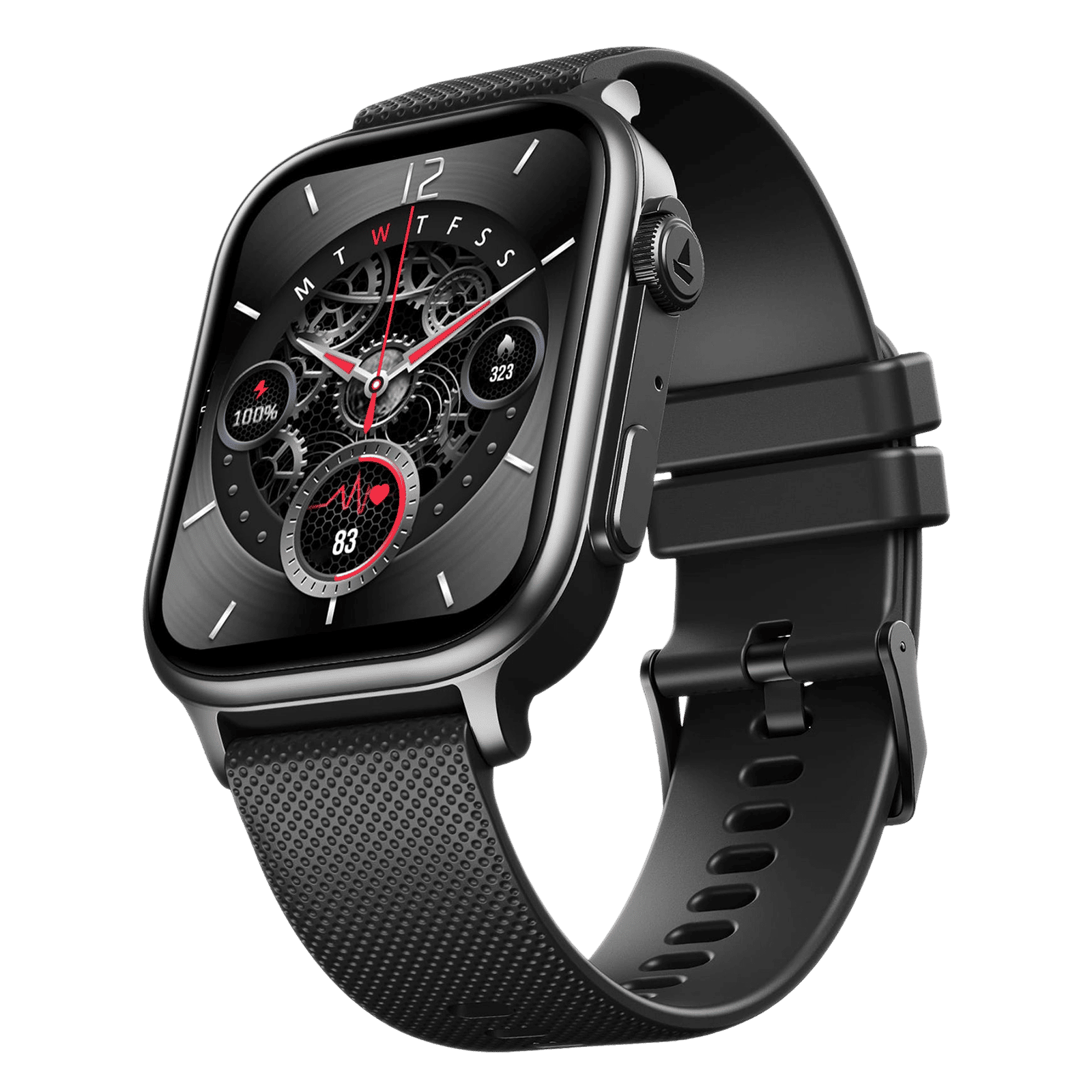 boAt Storm Infinity Max Smartwatch with Bluetooth Calling (51.05mm, HD Display, IP68 Dust, Sweat & Splash Resistant, Active Black Strap)