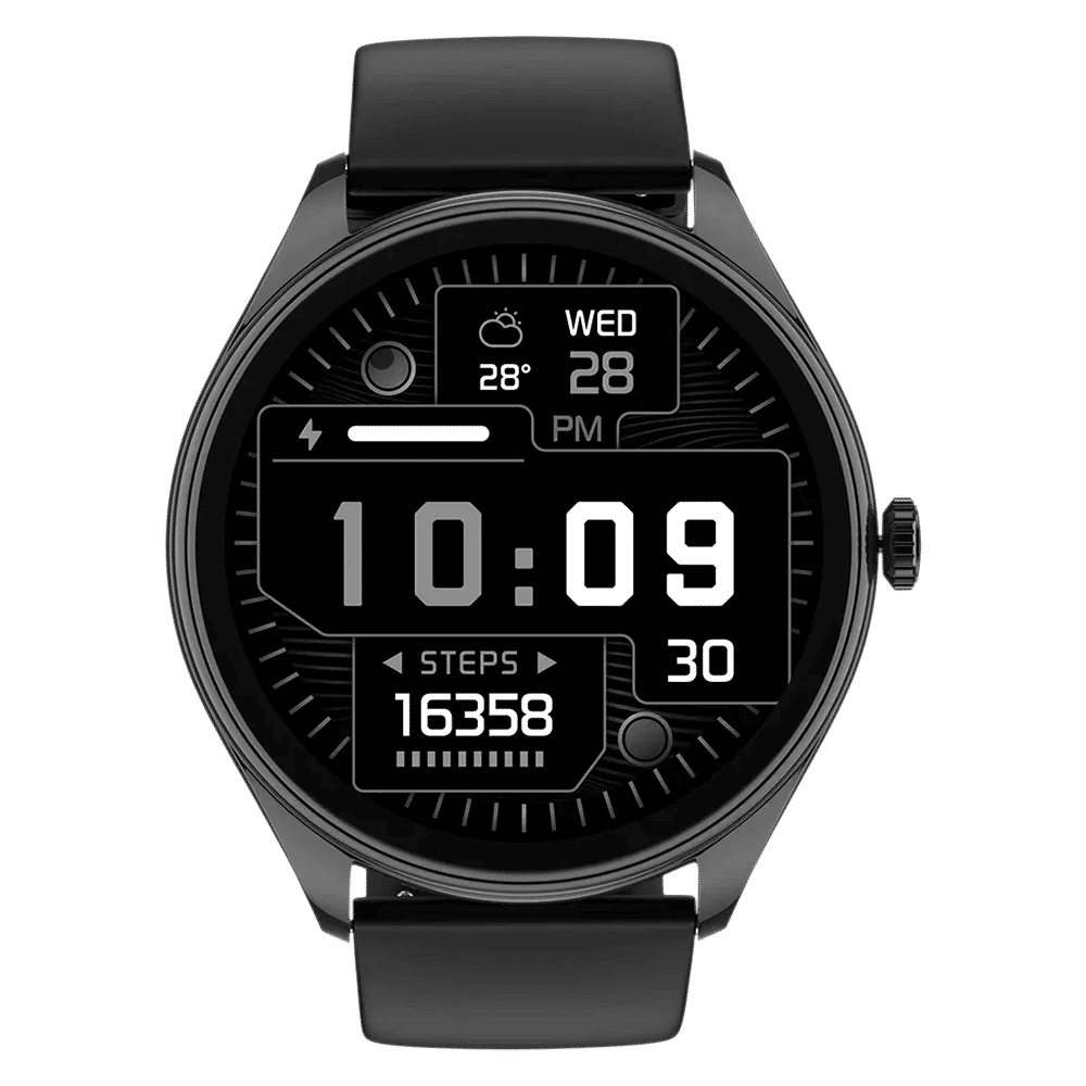 noise NoiseFit Twist 2 Smartwatch with Bluetooth Calling (36.32mm, AMOLED Display, IP67 Water Resistant, Jet Black Strap)