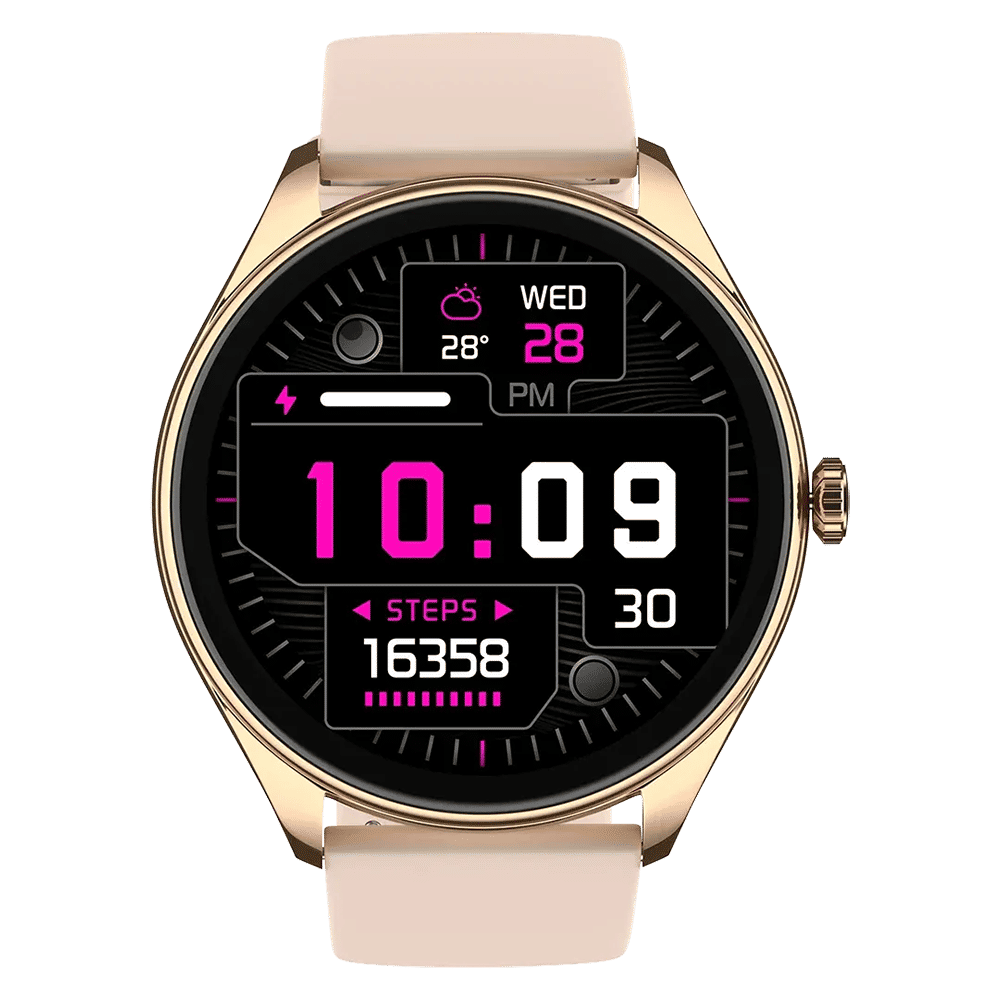 noise NoiseFit Twist 2 Smartwatch with Bluetooth Calling (36.32mm, AMOLED Display, IP67 Water Resistant, Rose Pink Strap)