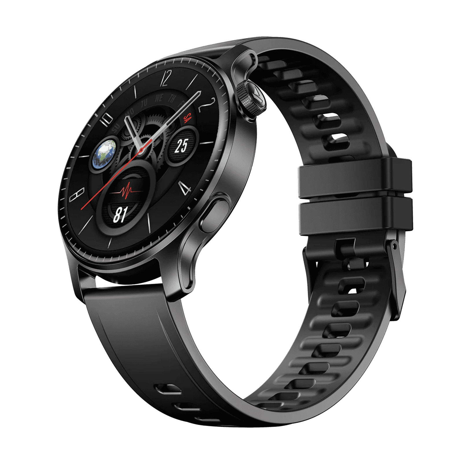 boAt Ultima Summit Smartwatch with Bluetooth Calling (36.32mm AMOLED Display, IP68 Water Resistant, Onyx Black Strap)