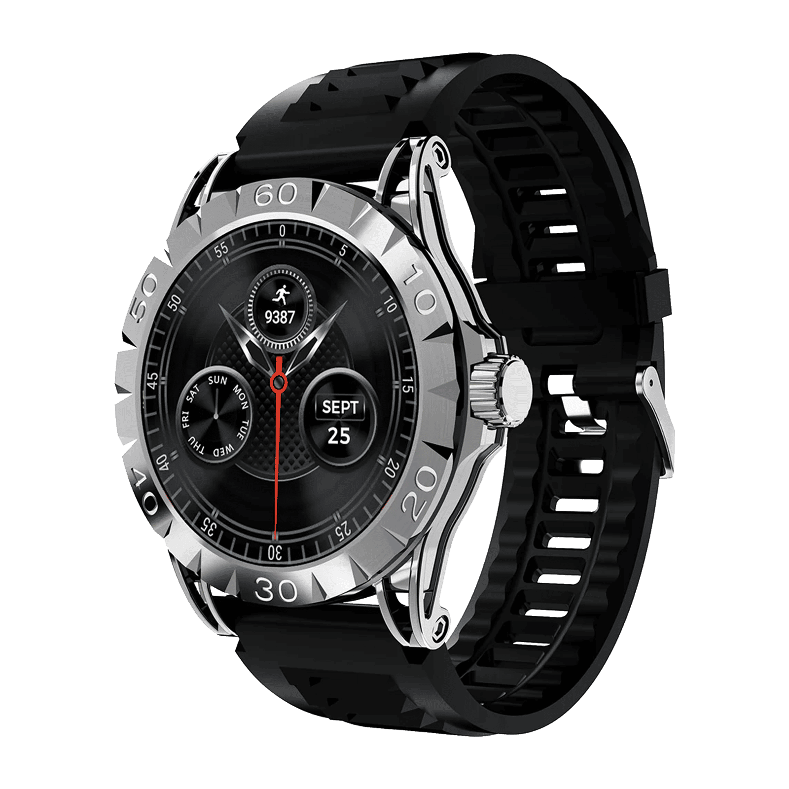 boAt Enigma Orion Smartwatch with Bluetooth Calling (35.3mm HD Display, IP67 Water Resistant, Active Black Strap)