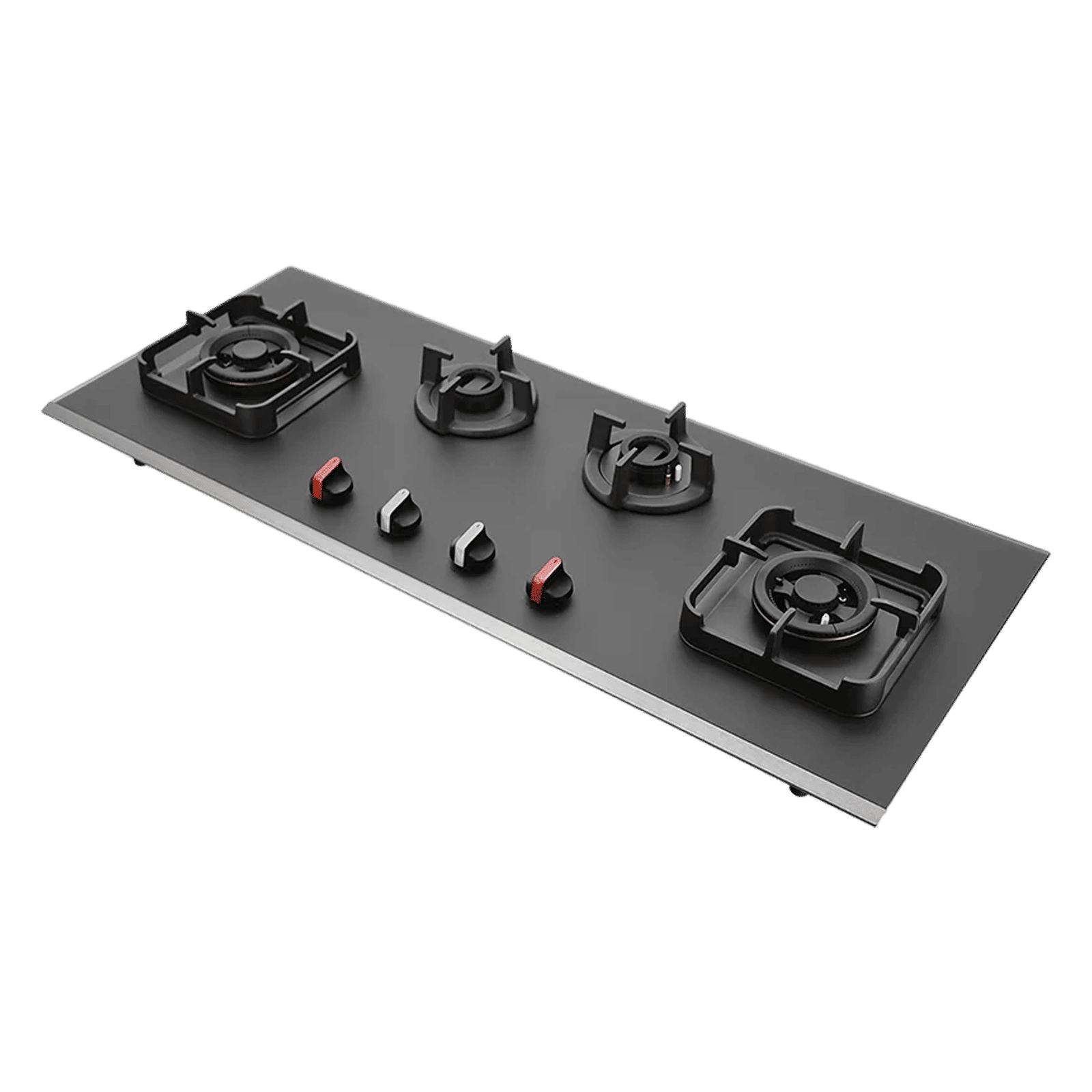 KAFF Crystal Noir 1104 Glass Top 4 Burner Automatic Hob (Full Flame Failure Device, Black)