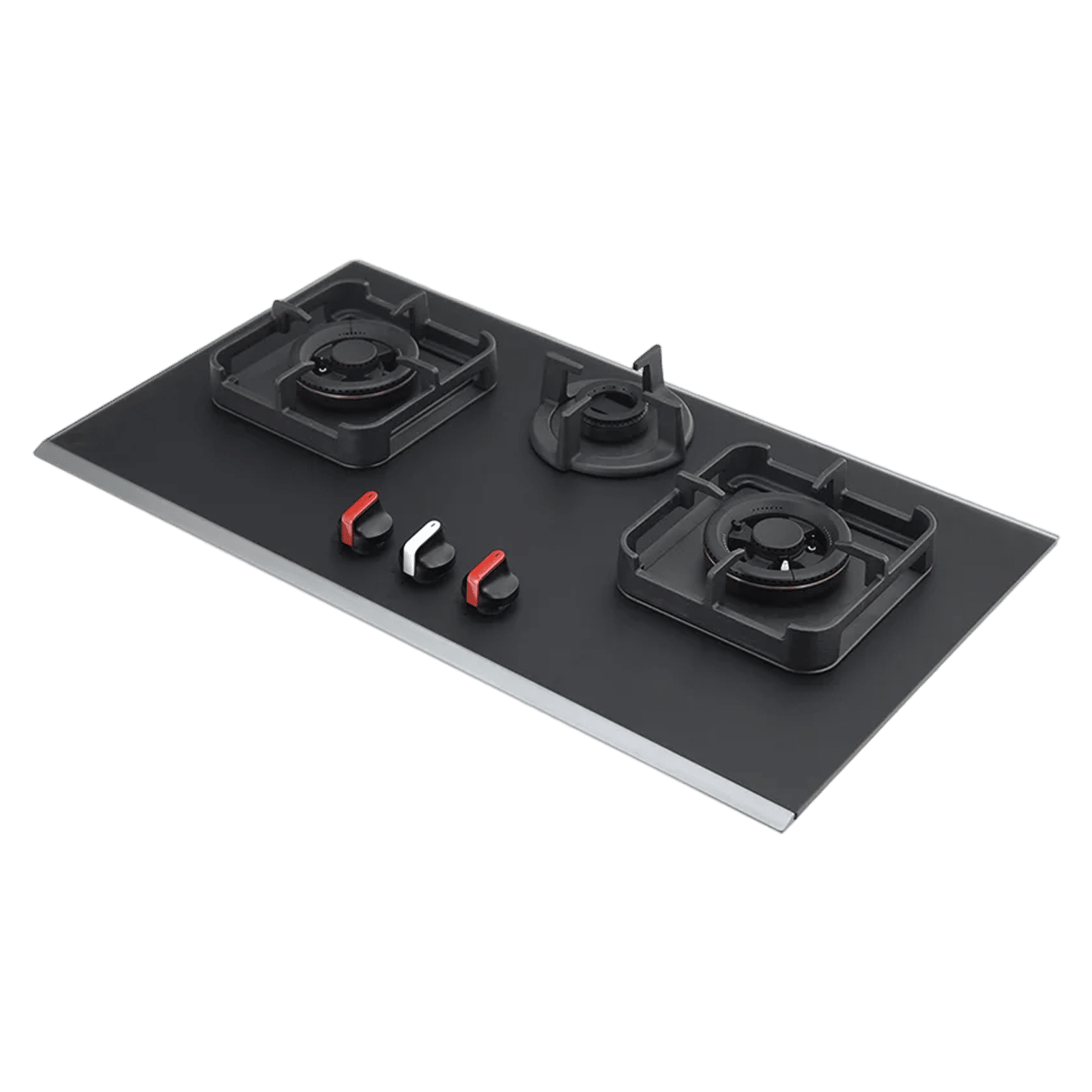 KAFF Crystal Noir 823 Glass Top 3 Burner Automatic Hob (Full Flame Failure Device, Black)